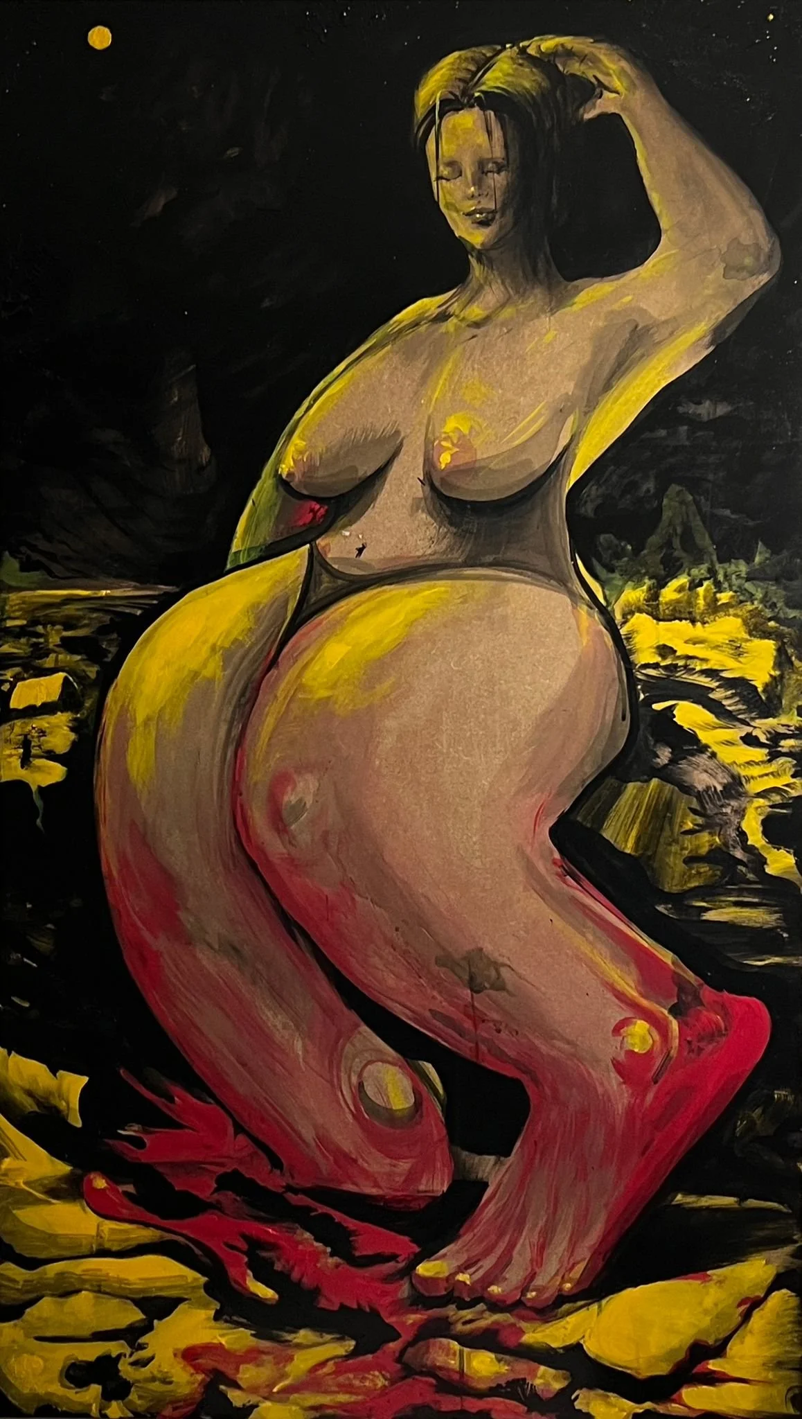 "No title" Acryl on wooden board (80x120) 2025