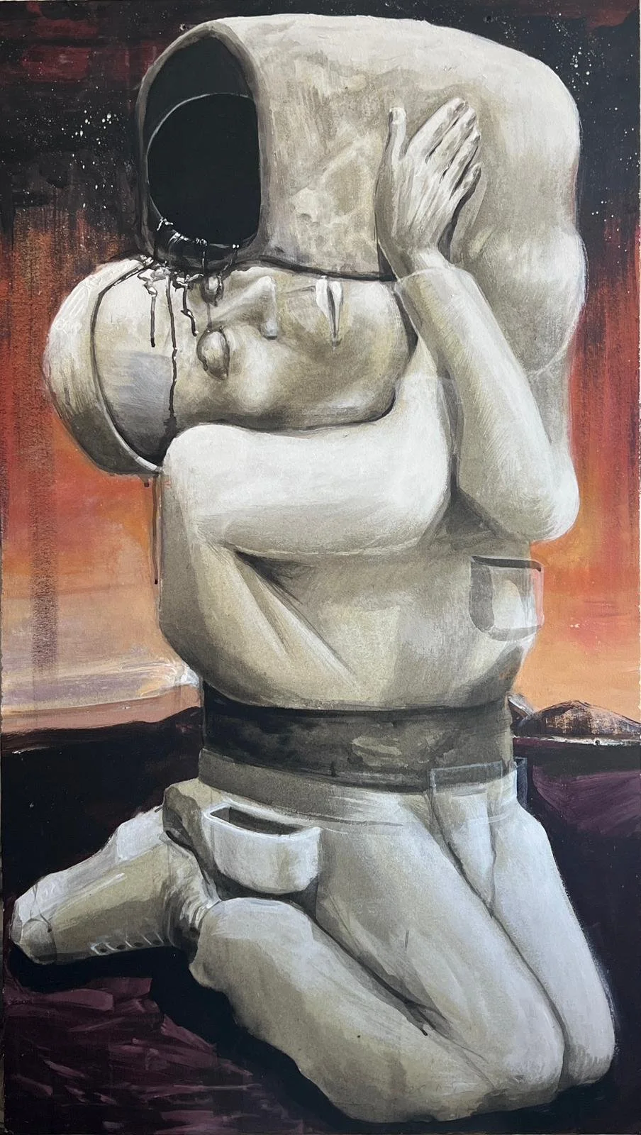 "Builder" Acryl on wooden board (60x90) 2025