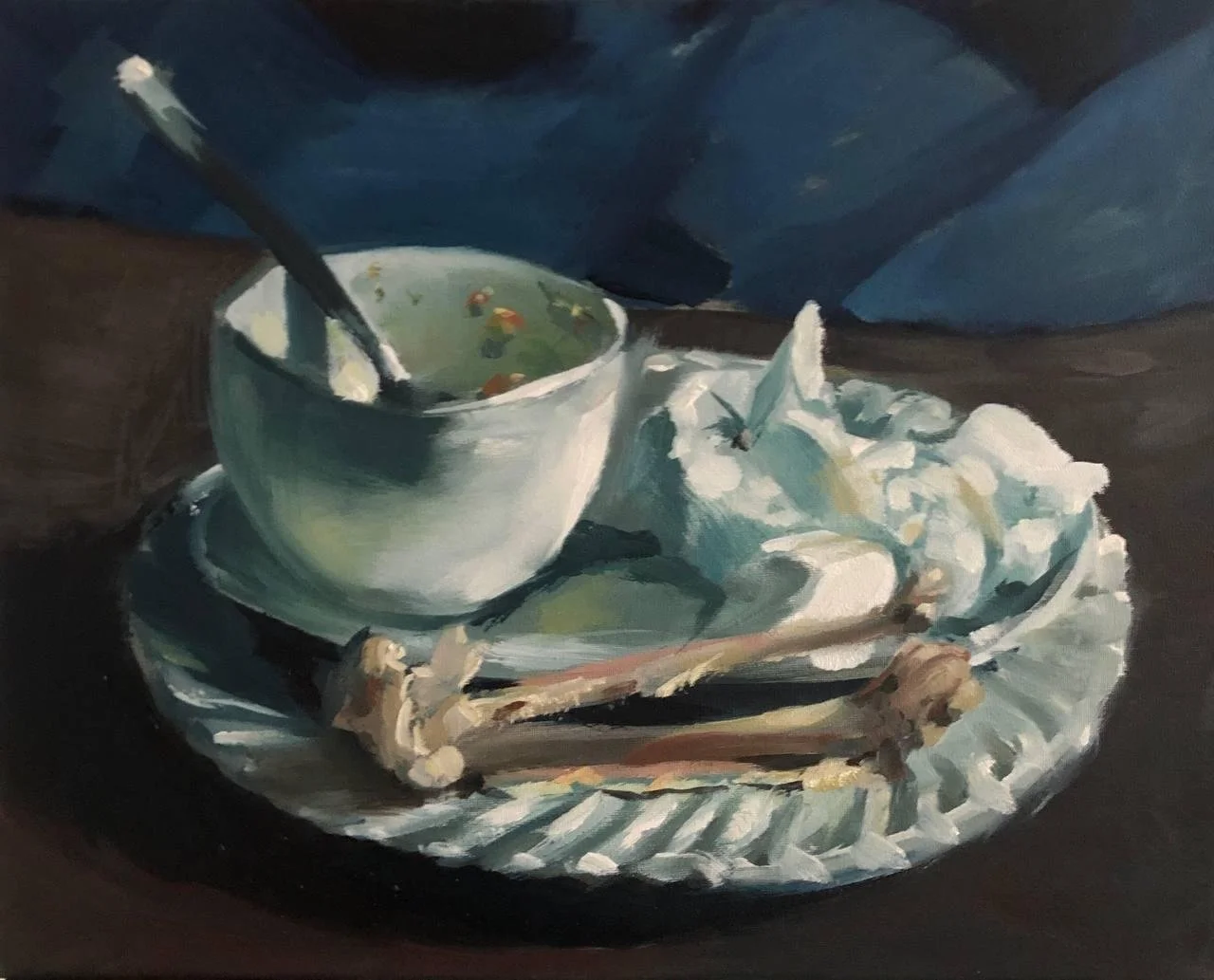 "Hungover" Oil on canvas (50x40) 2023