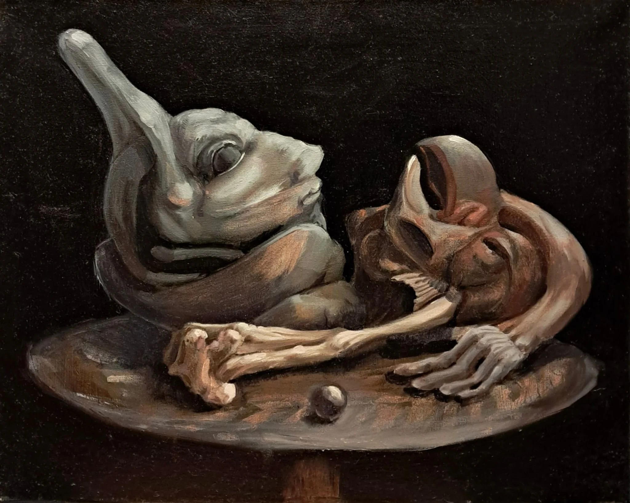 Hangover oil painting on canvas 30x40cm surrealism.jpeg