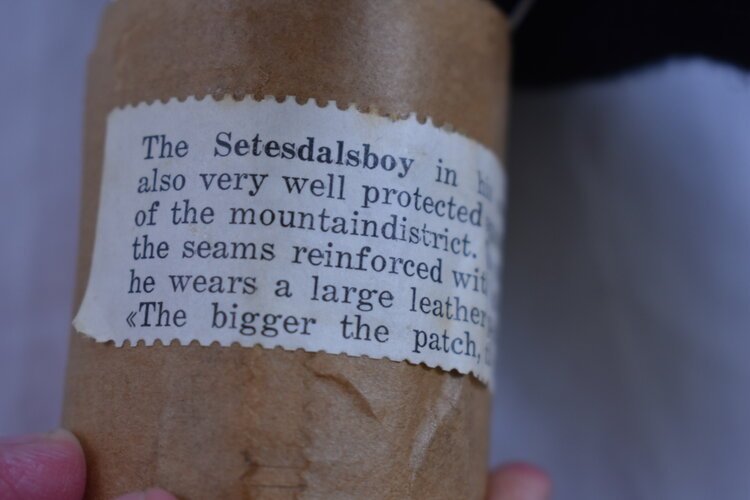 Hilda S. Ege doll wisdom statement "The bigger the patch, the richer the man"