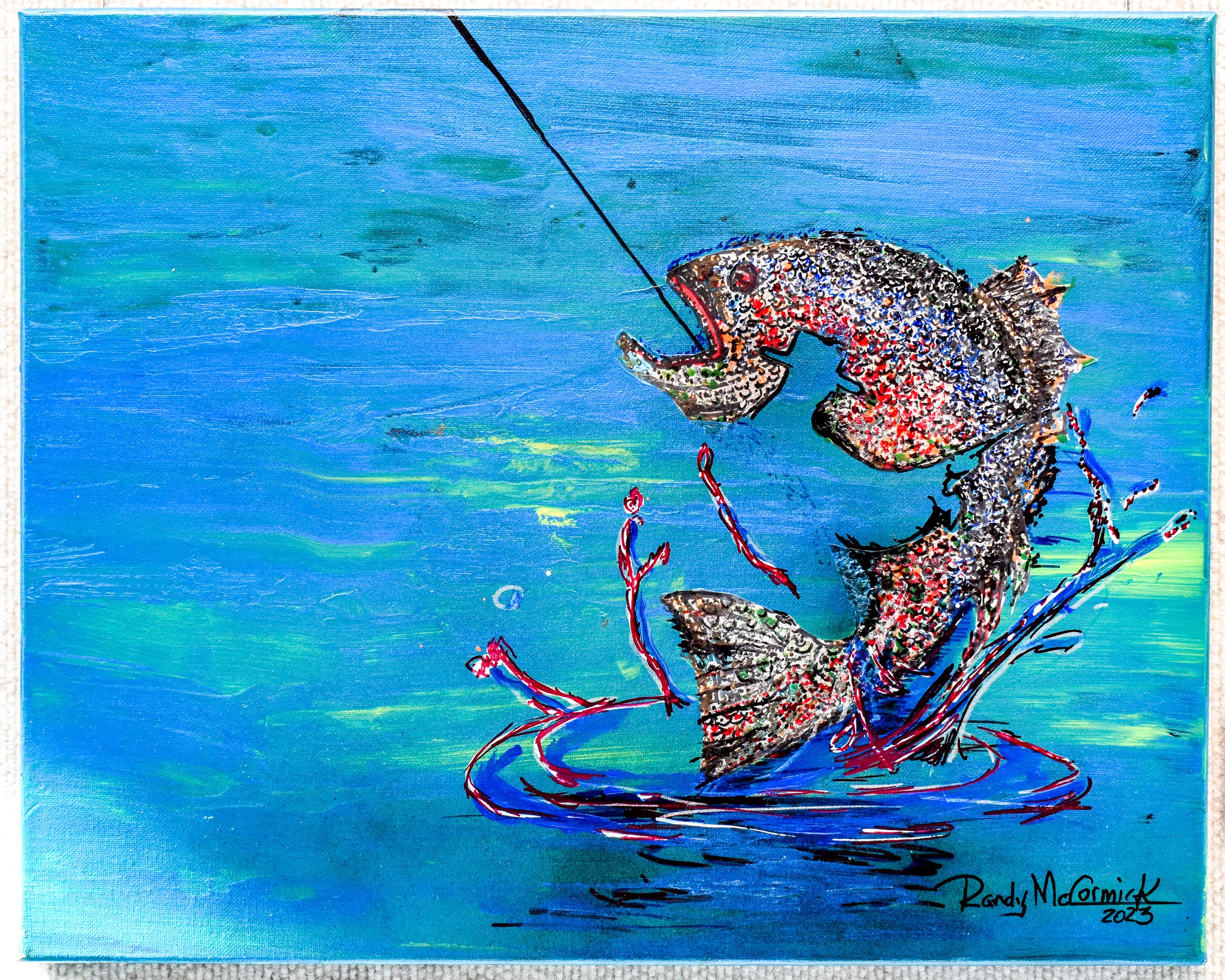 John Wayne Fishing by Randy McCormick