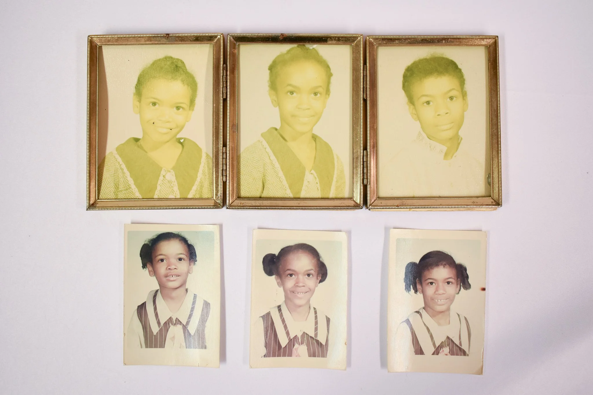 Individual portraits of Candace and two of her sisters. From L to R: Candace, Cassie, and Cara