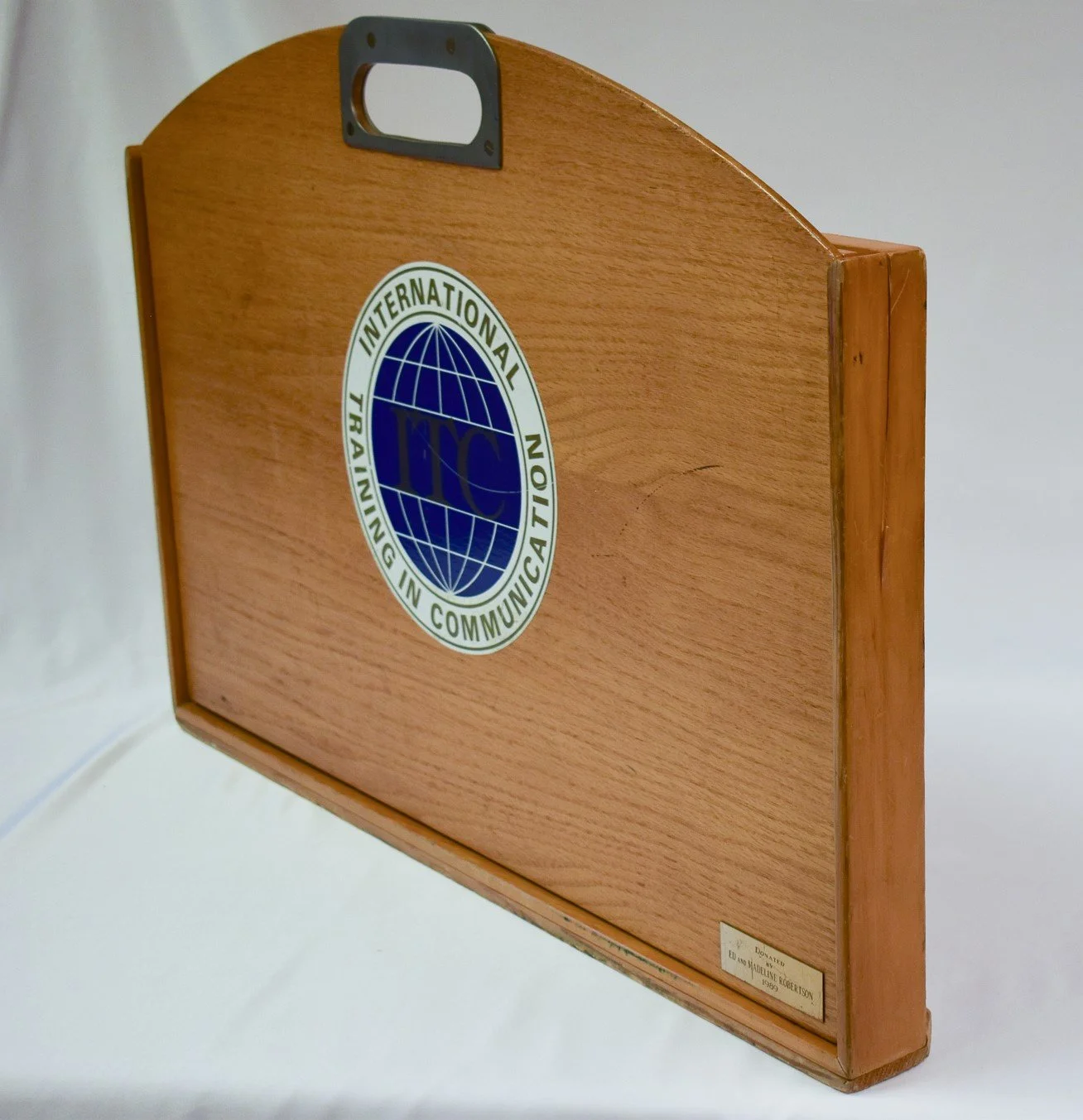 The lectern is over 30 years old and has been used by Candace across Canada at numerous ITC competitions.