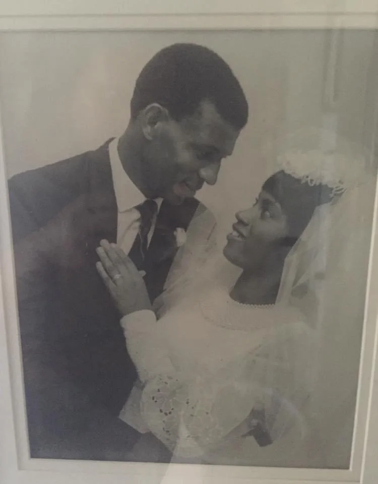 Joyce and Henderson on their wedding day