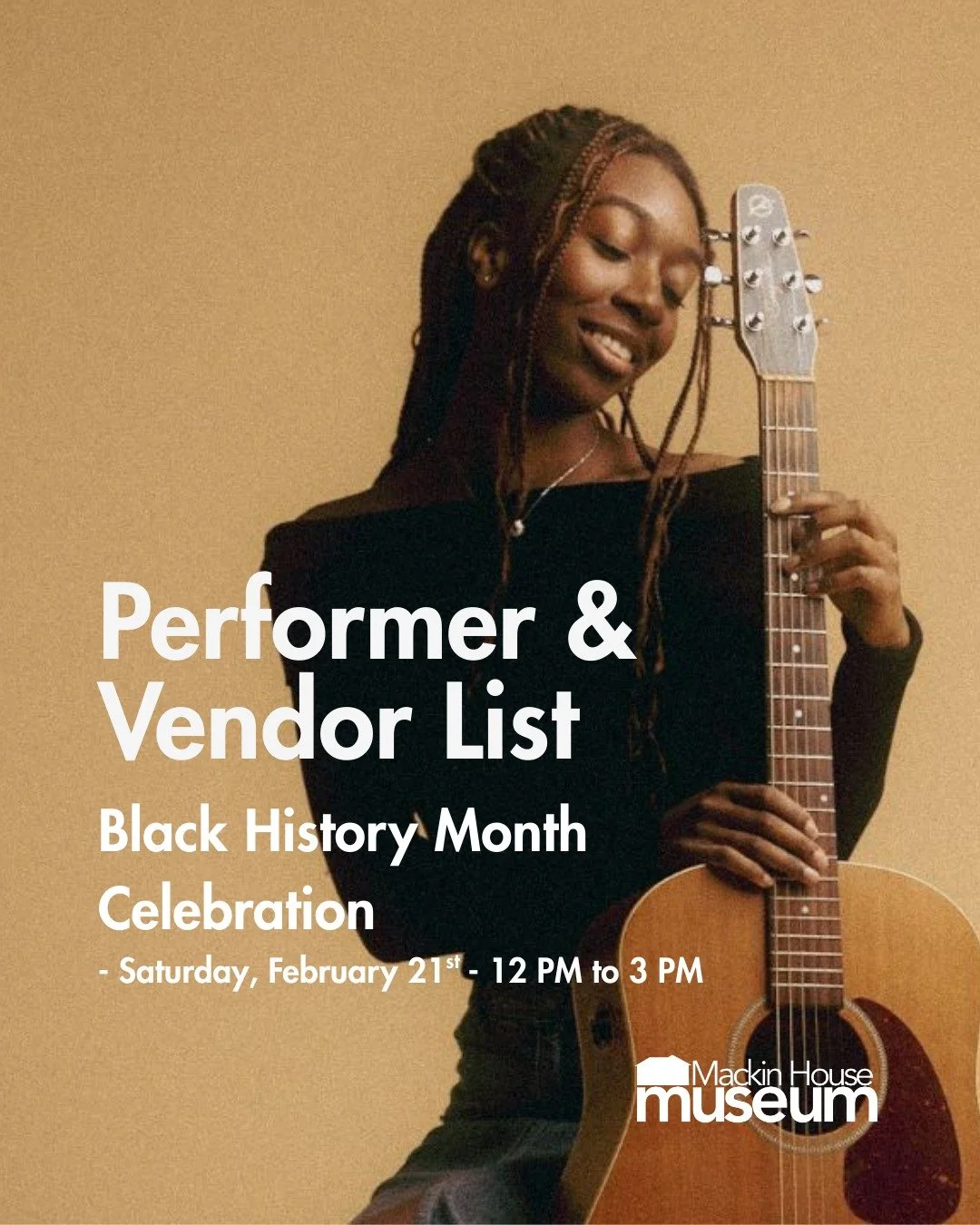 Interested in attending our Black History Month Celebration? Here's what you can expect from our line-up this Saturday, February 21st from 12 PM - 3 PM at Mackin House Museum.

We'll be joined by:
@Jambo_Boutique
@Hogans.Alley
@SylverScreenArts
@Buko