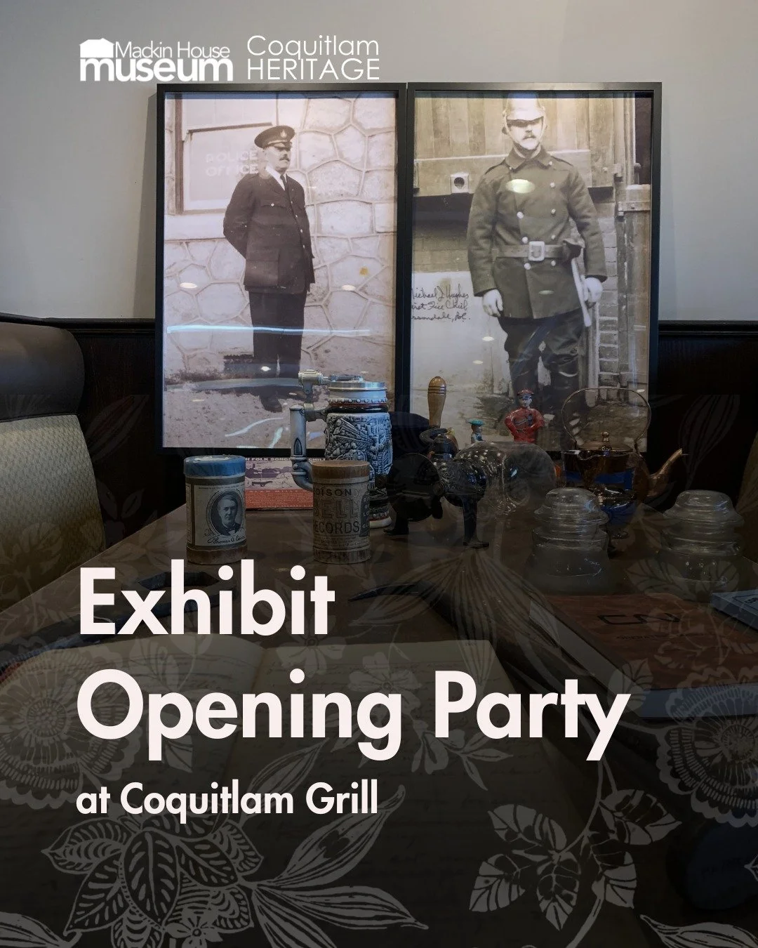 Coquitlam Heritage Society and Coquitlam Grill have worked together to create a new, permanent exhibit of archival photos &amp; select artifacts, allowing patrons to connect with our city&rsquo;s history while dining at the iconic Coquitlam establish
