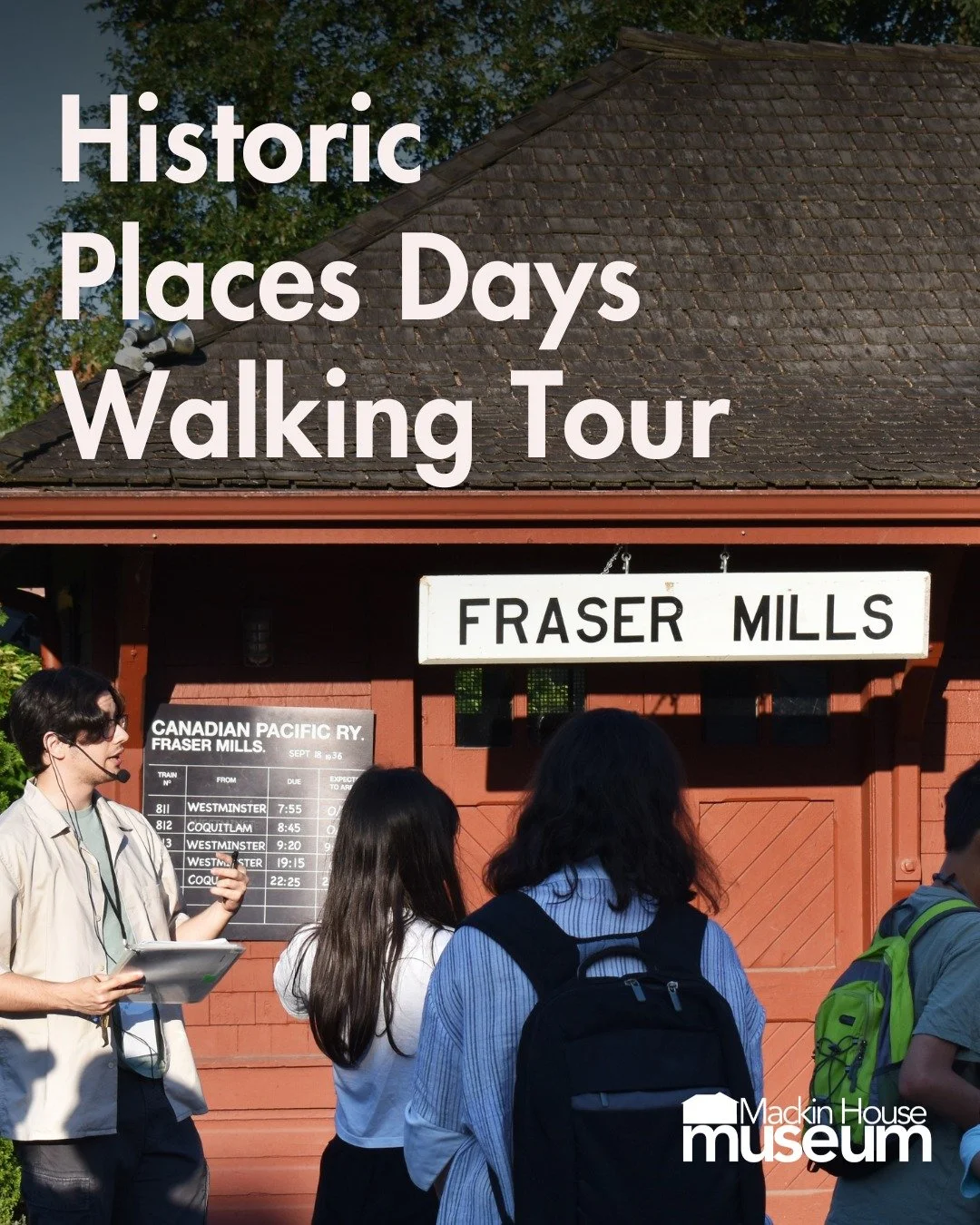 Mark the start of Historic Places Days with us this year by going on a guided walking tour of the Maillardville neighbourhood!

Our staff will lead you through the history of our train station in heritage square, the community of early mill workers, 