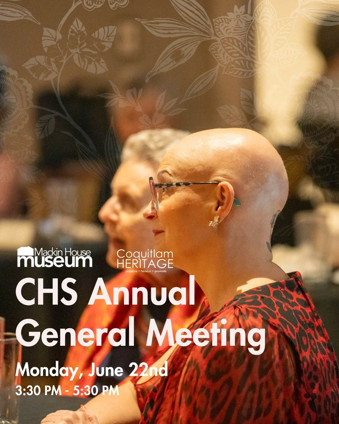 Coquitlam Heritage Society is hosting it&rsquo;s Annual General Meeting.

The AGM is open to all current members of Coquitlam Heritage Society and includes an overview on the past year of CHS&rsquo;s operations, as well as the opportunity to provide 