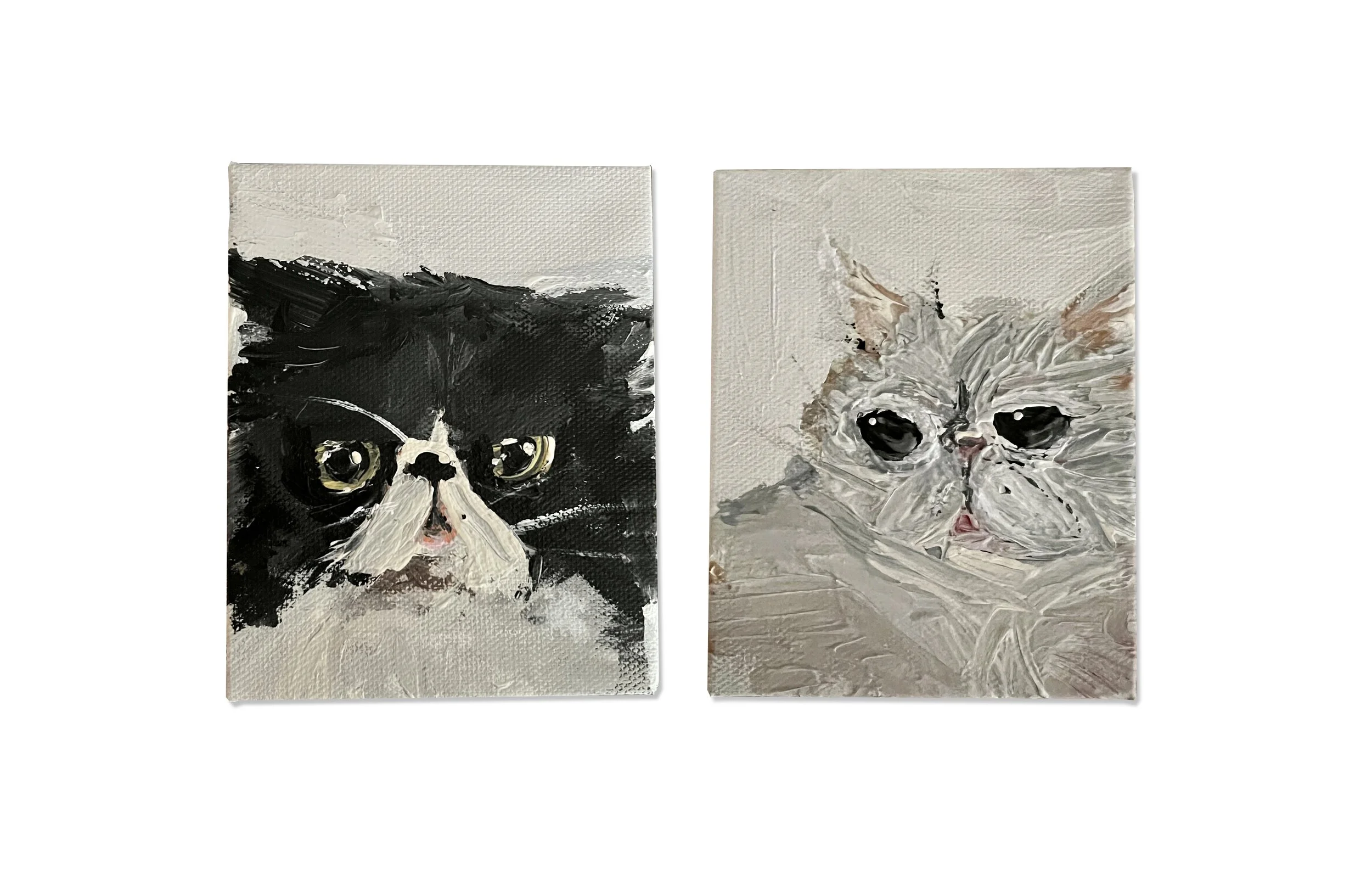 Gary and Moira, acrylic on canvas, 3"x4"