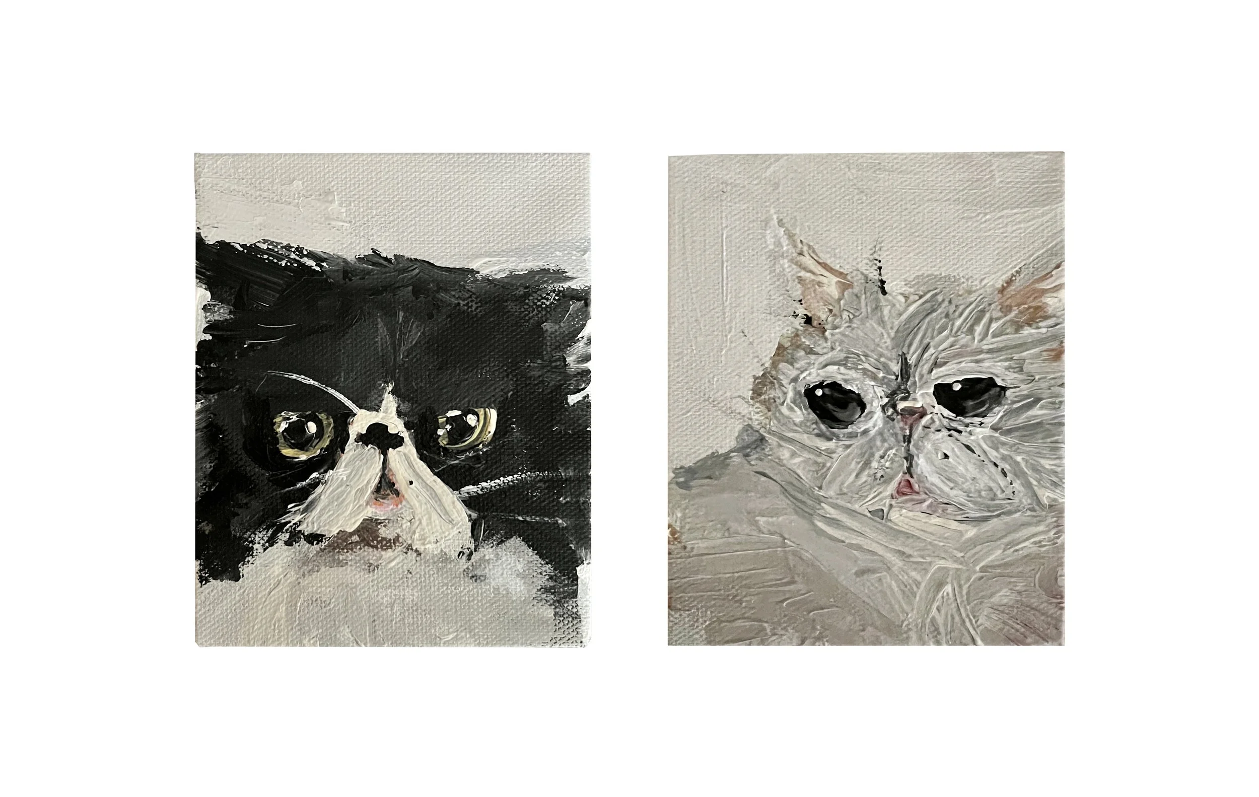 Gary and Moira, acrylic on canvas, 3"x4"