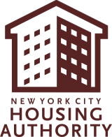 Logo of the New York City Housing Authority with a stylized building above the organization's name.