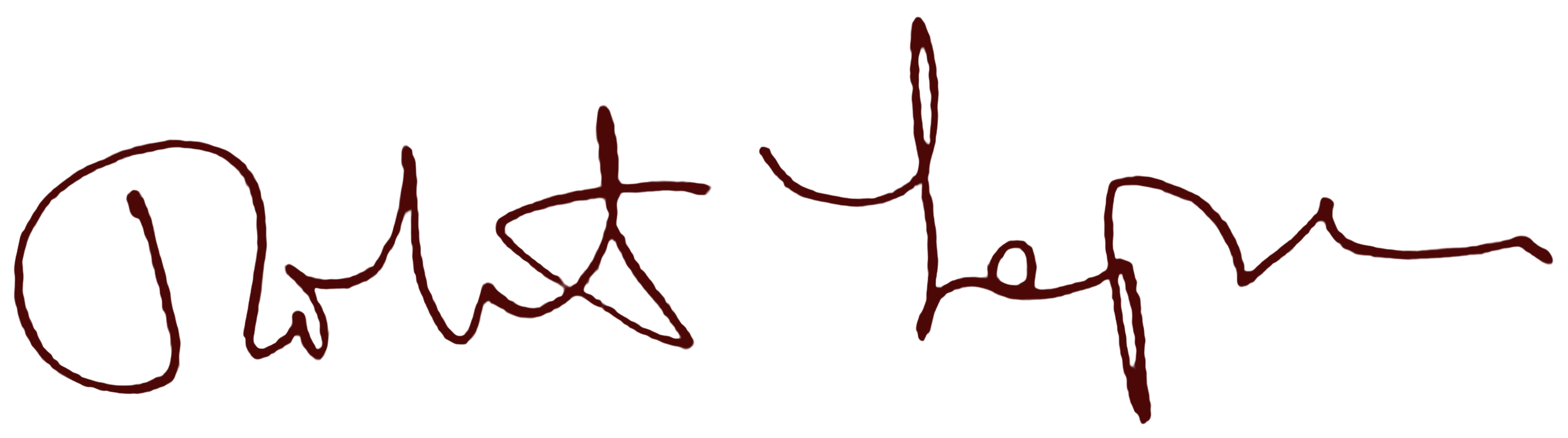 Signature with the words 'Darkly'.