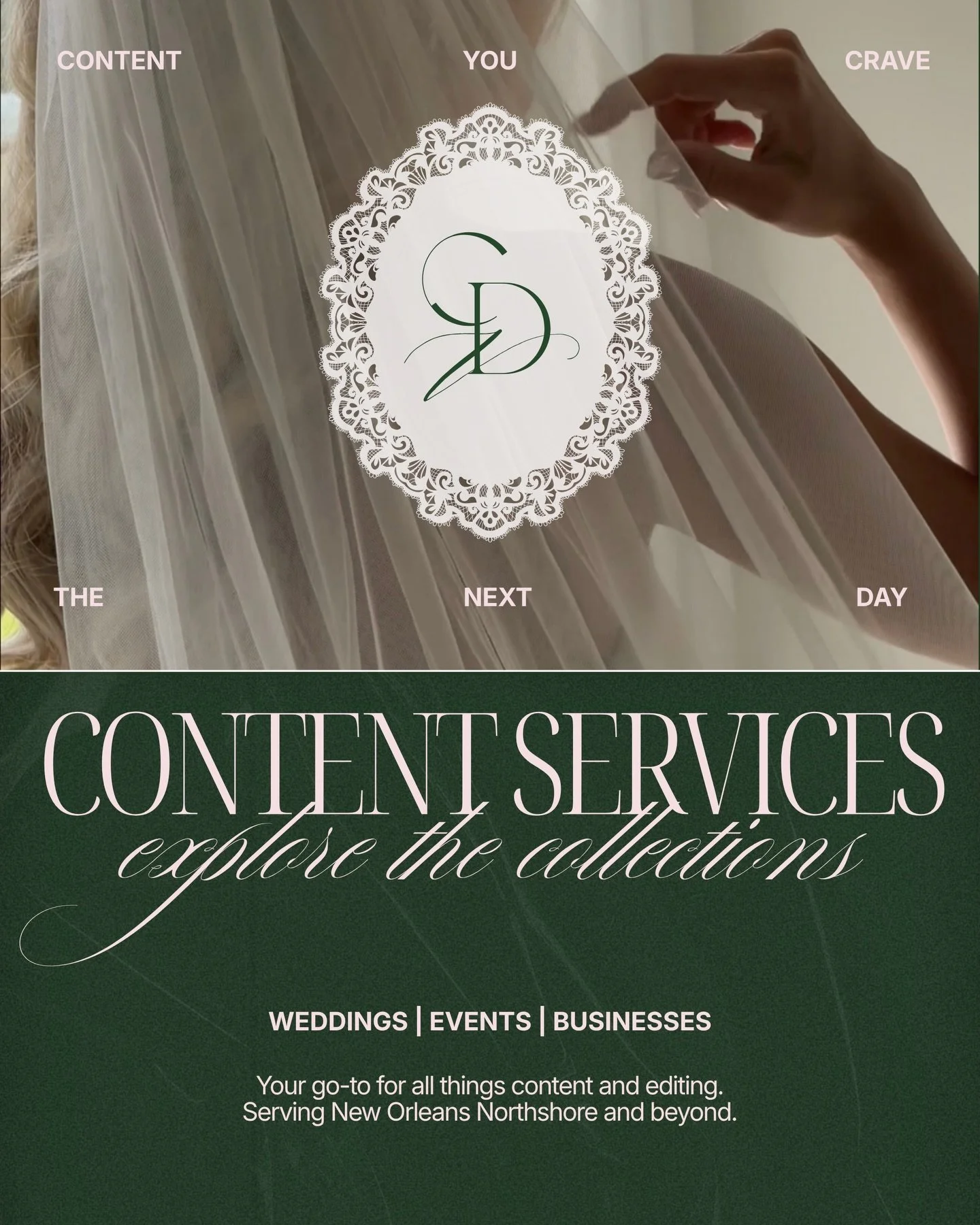 She got a lil refresh 🥂

The content you crave the next day. 💌

Serving weddings | events &amp; businesses
Swipe through to view my new collections! 
 Created with so much heart and intention to elevate the experience you have with CDV 🦢  | weddin