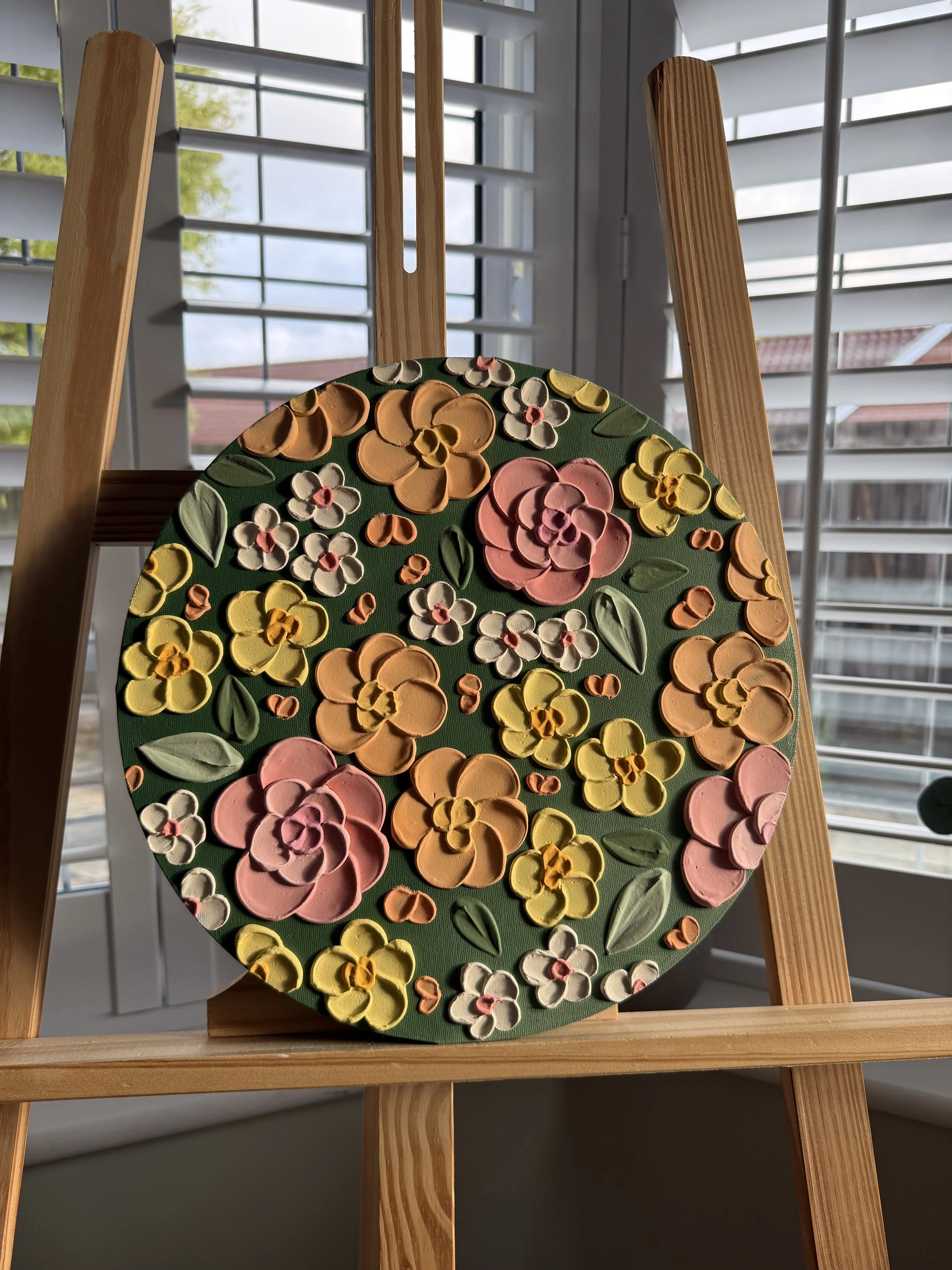 Forest Blossom - Textured Floral Bedroom Art