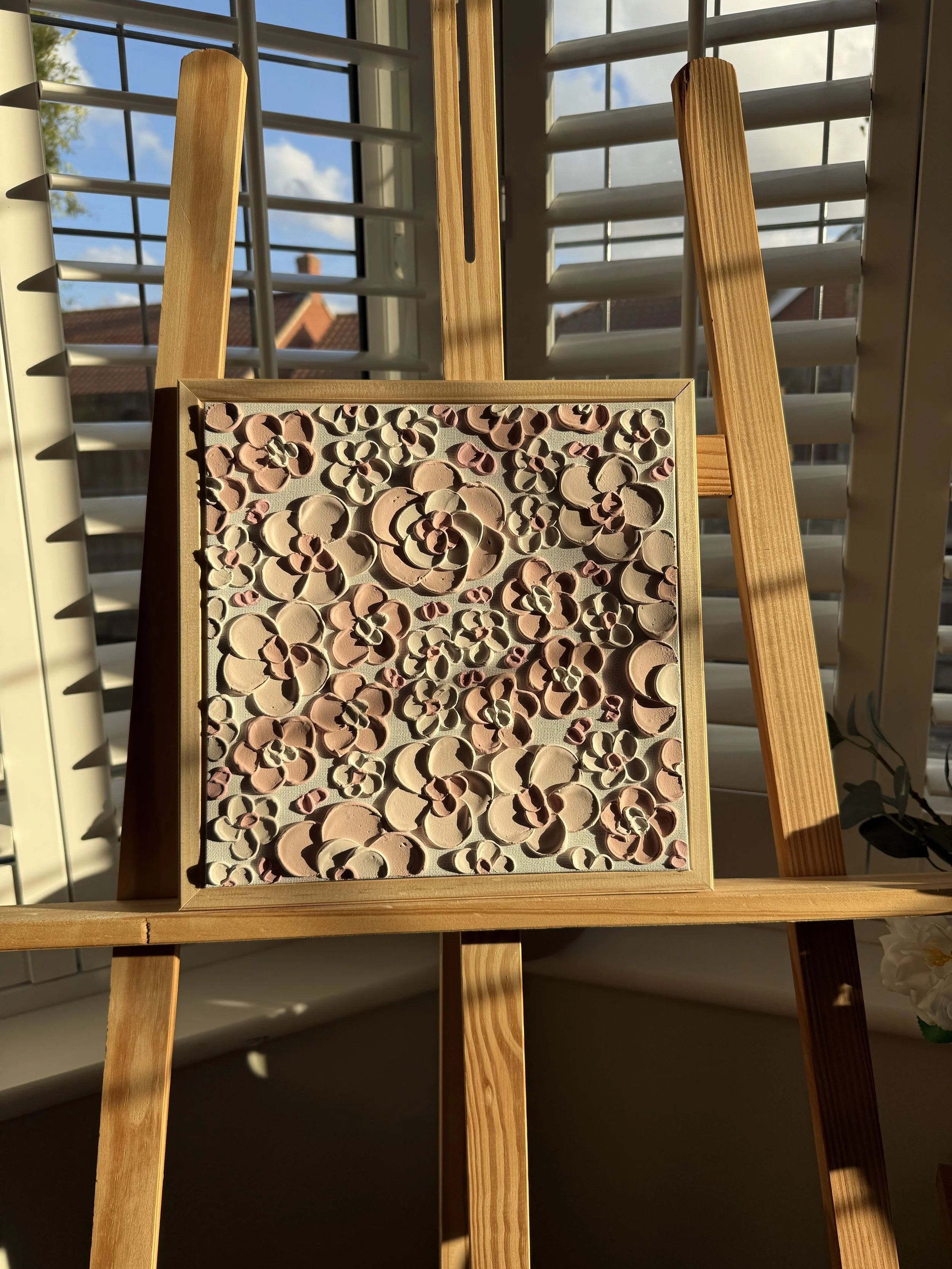 Vintage Rose - Wooden Textured Floral Art