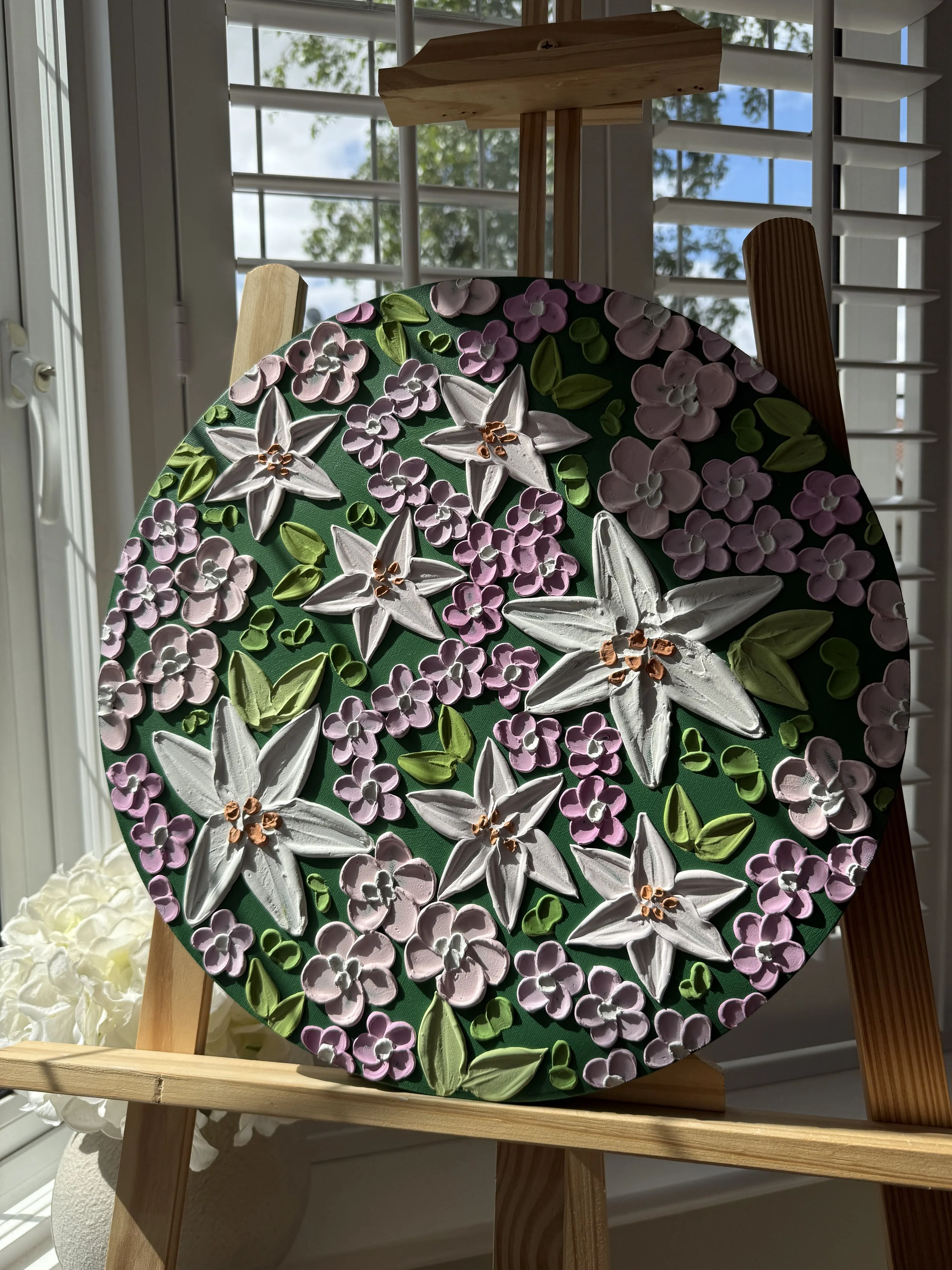 Lily Reverie - Textured Floral Wall Art