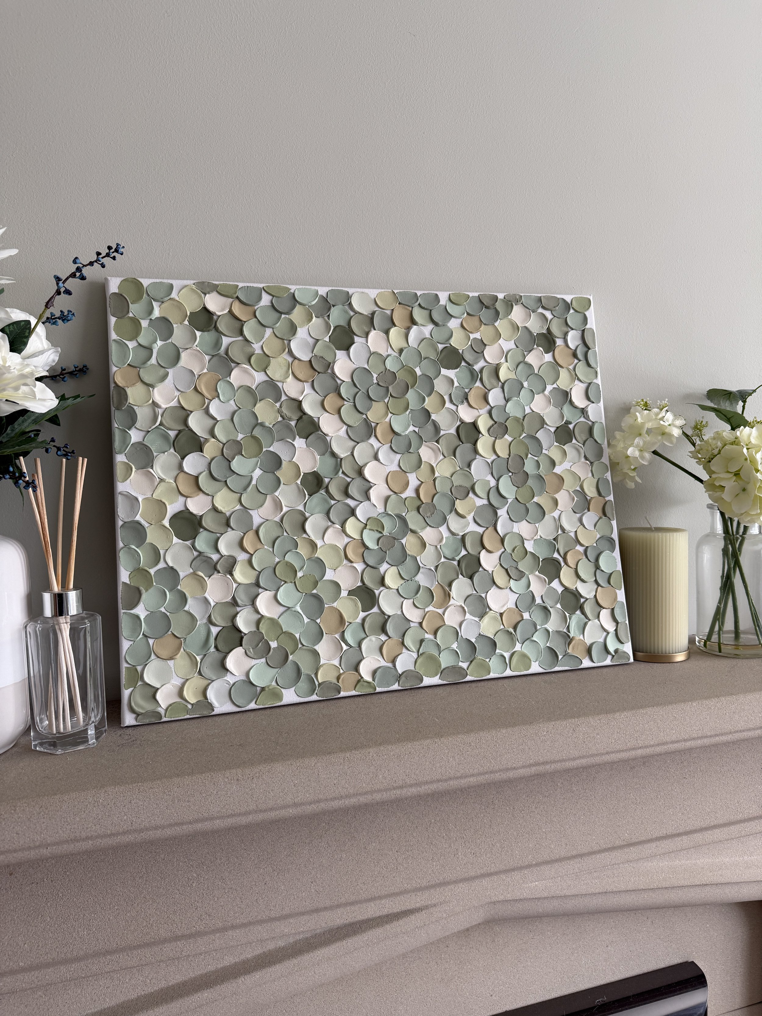 Olive Mosaic - Textured Wall Art