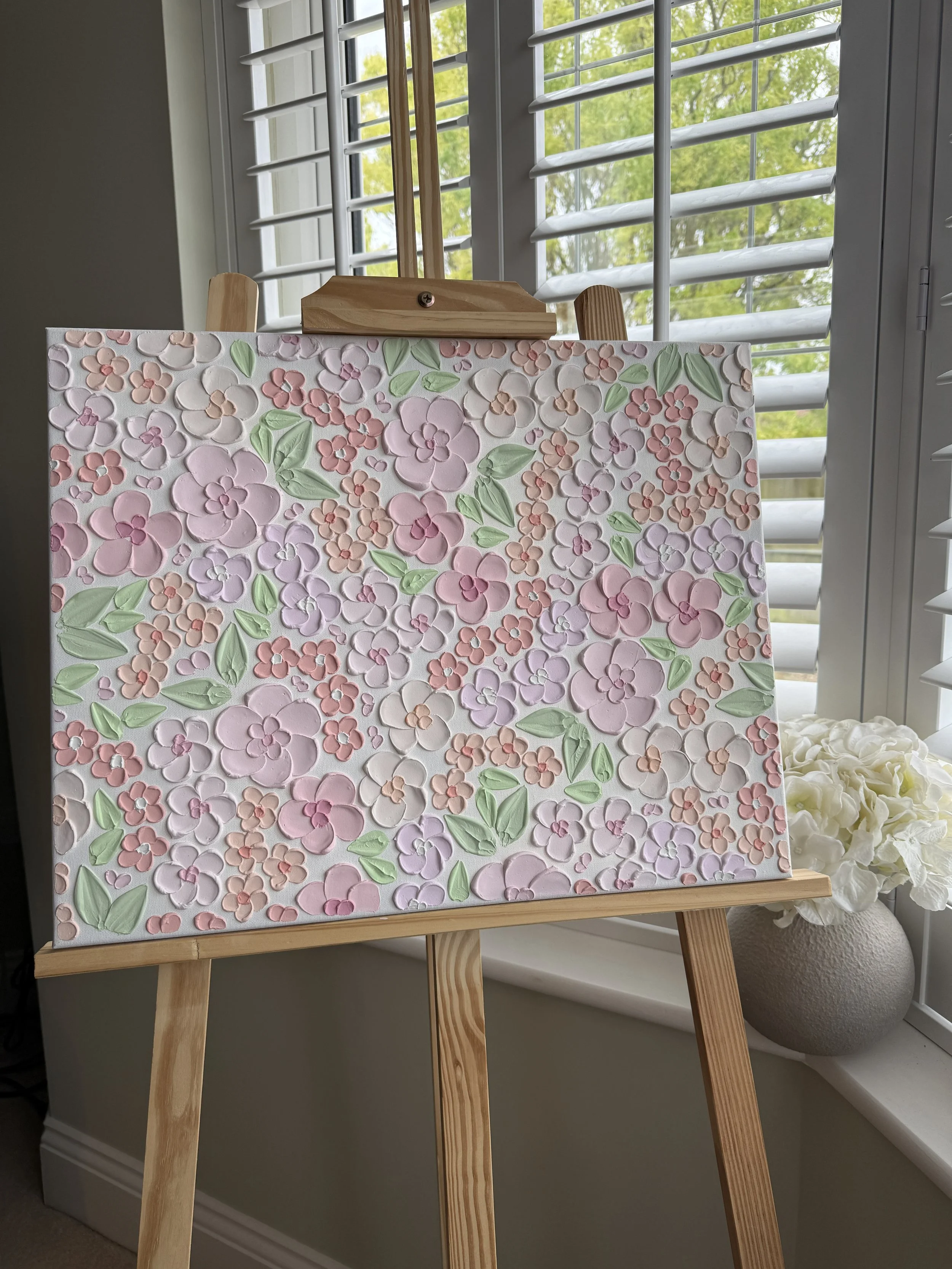 Sugar Blossom - Textured Floral Art