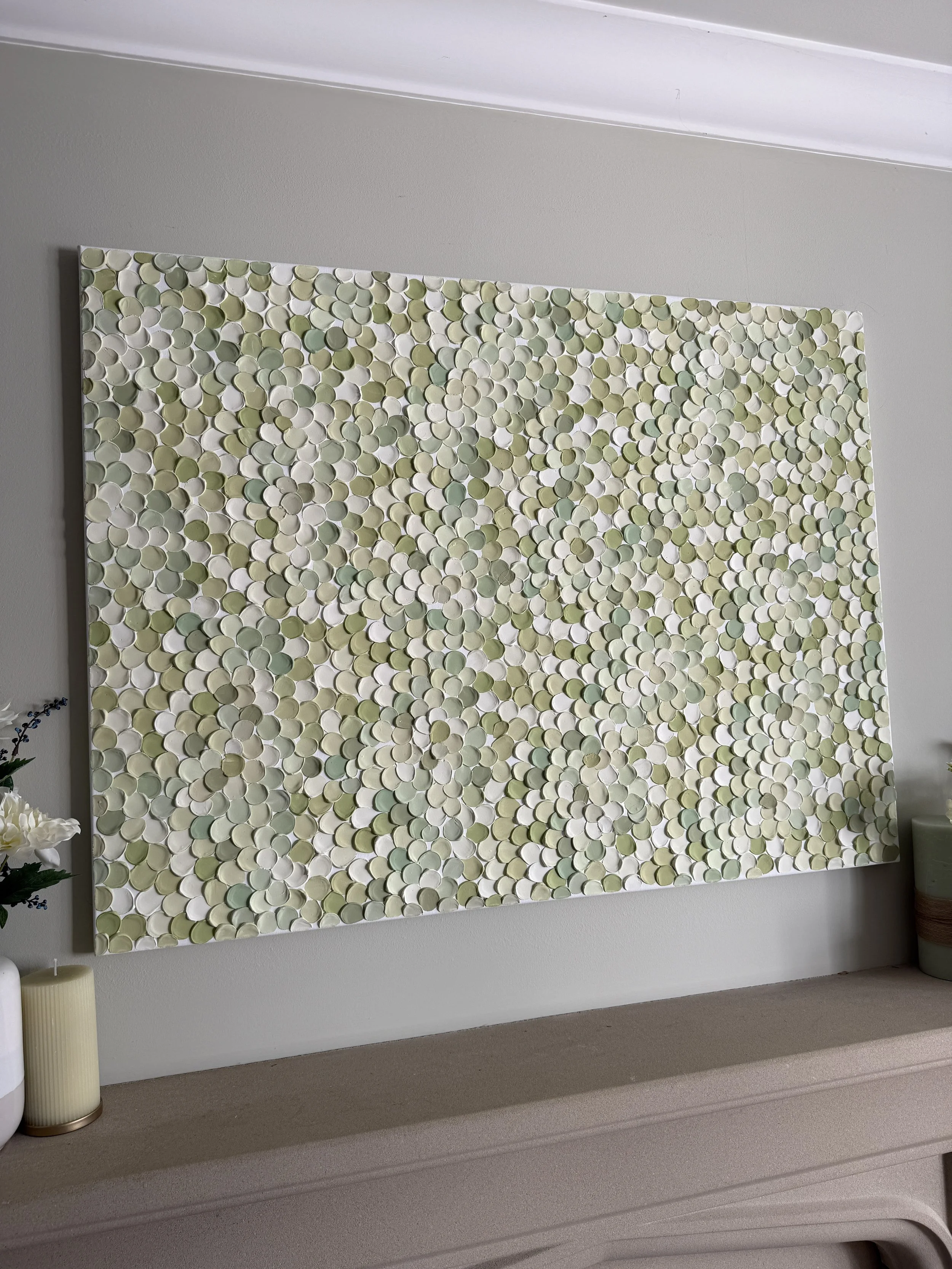 Olive Mosaic - Textured Wall Art