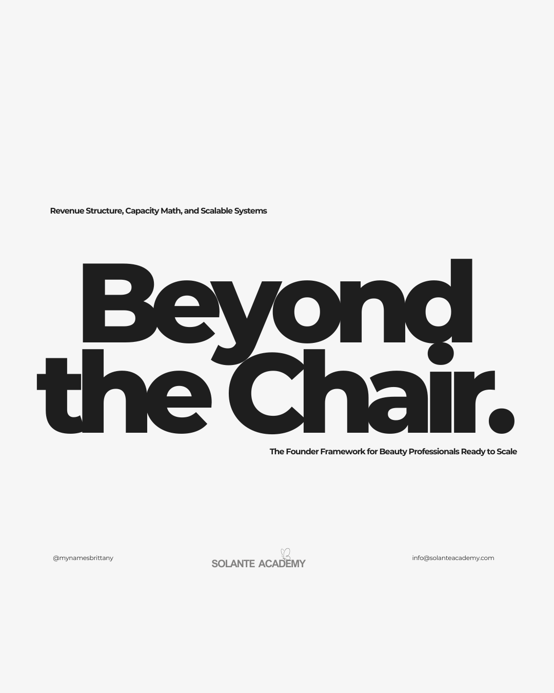 Beyond the Chair — Founder Session