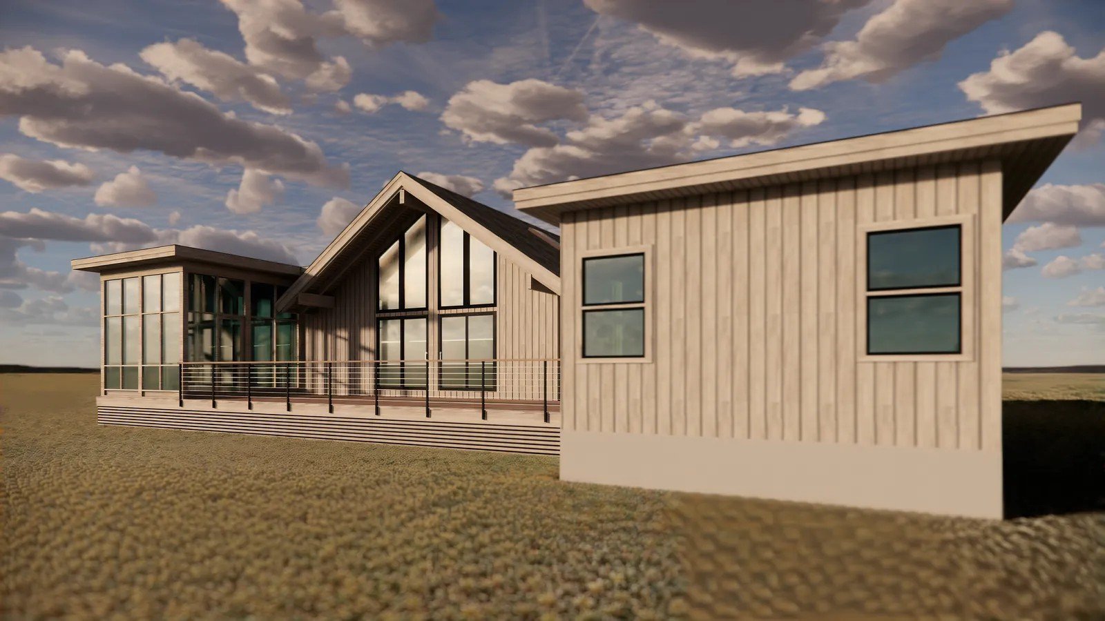 Construction site with steel beams, workers, and a crane lifting a steel beam in a city setting.