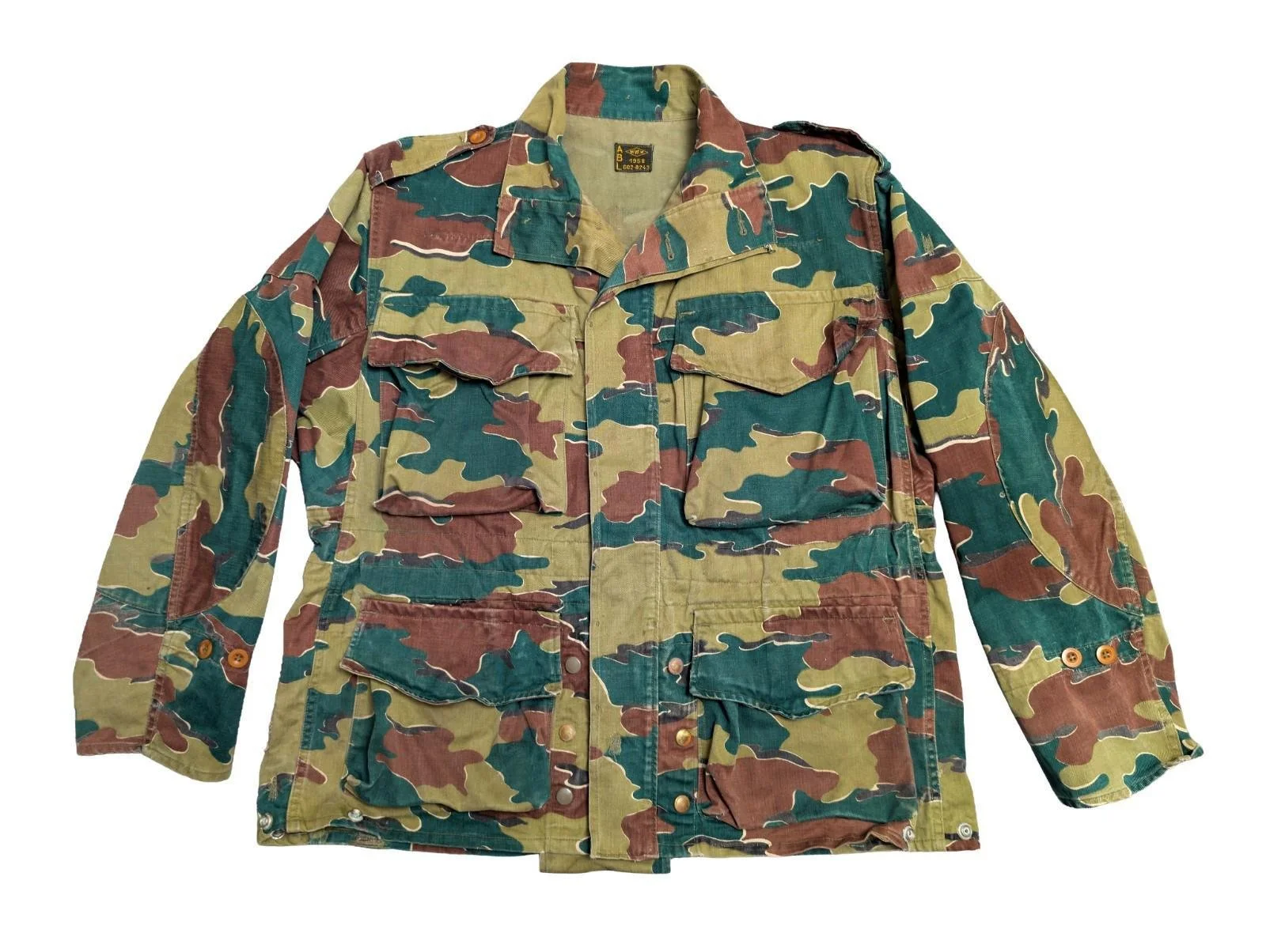 Rare 1958 Dated Belgian Jigsaw Camo Paratrooper Smock Jacket - Large