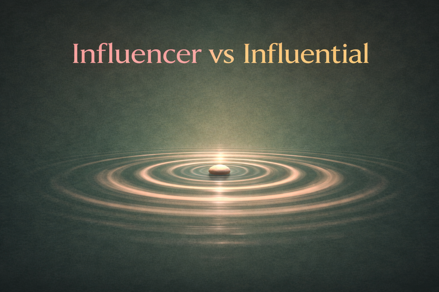 Influencer vs Influential.