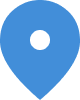 Blue map marker icon on a white background.