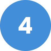 Blue circle with the number 4 in white