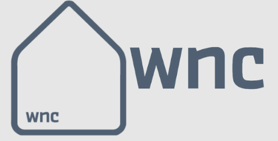 Logo of WNC with a house outline and the letters 'WNC' inside and next to it.