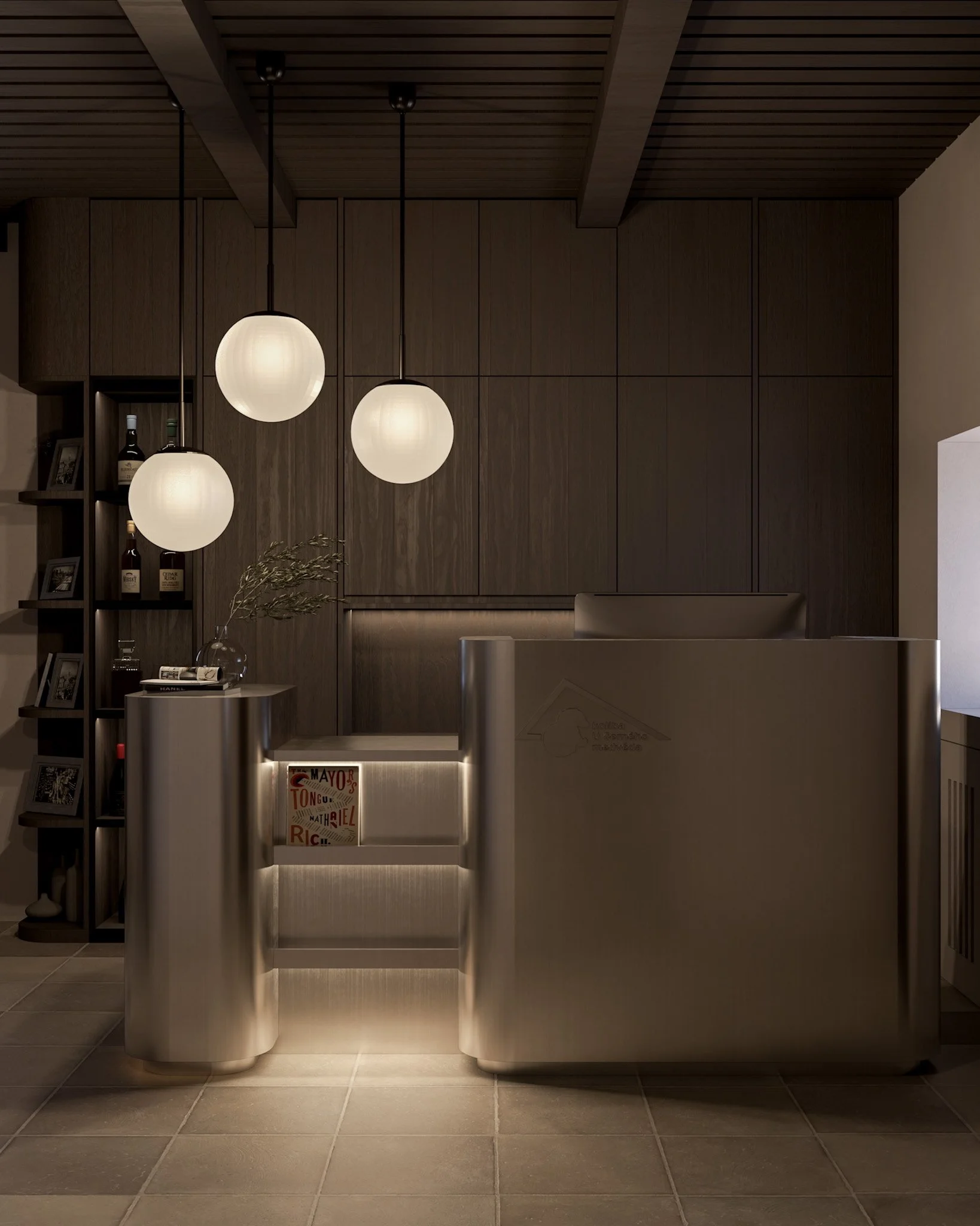 Recepce penzionu ve Zlíně