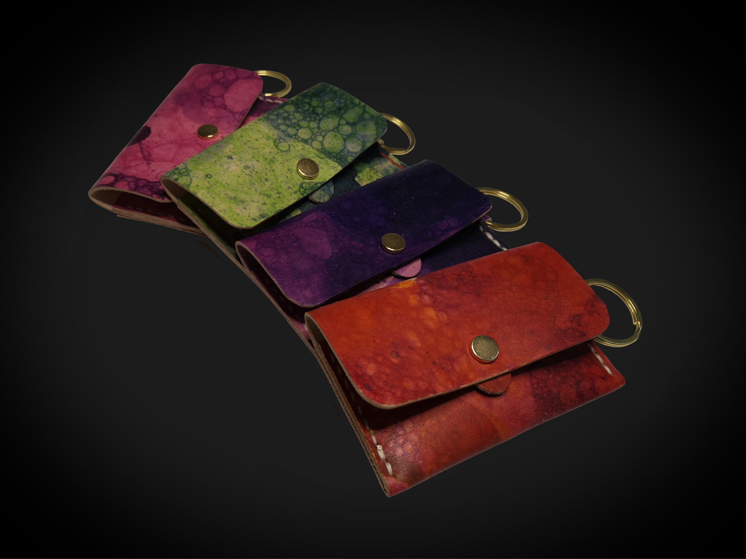 Marbled Keychain Card Holder