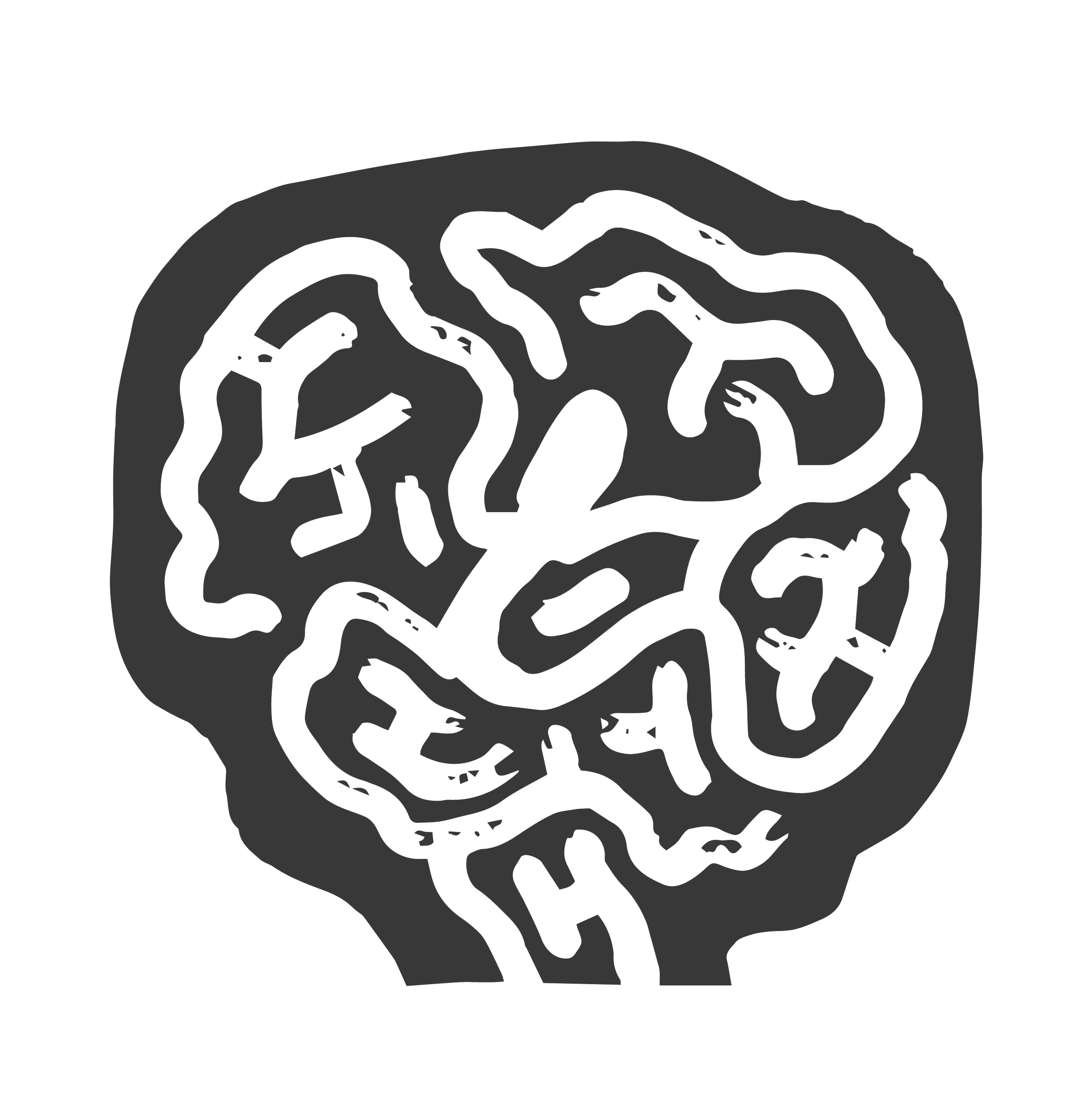Abstract illustration of a human brain accompanying the topic of attachment and relational patterns.
