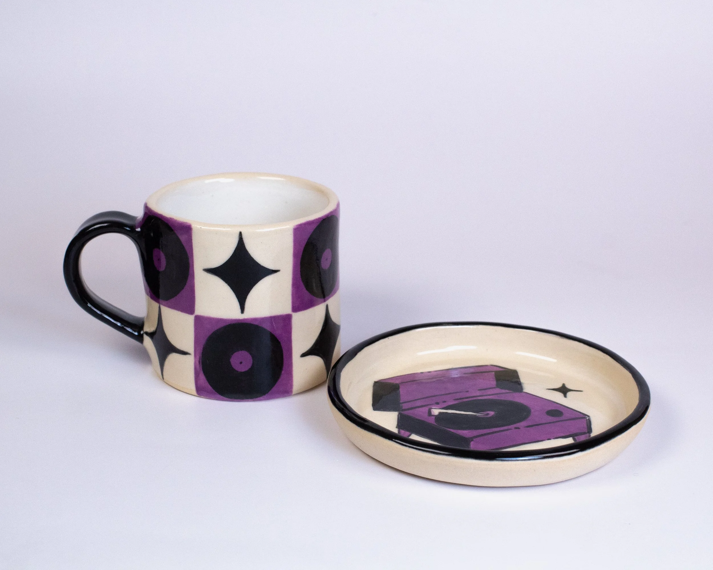 Violet Record Espresso Set