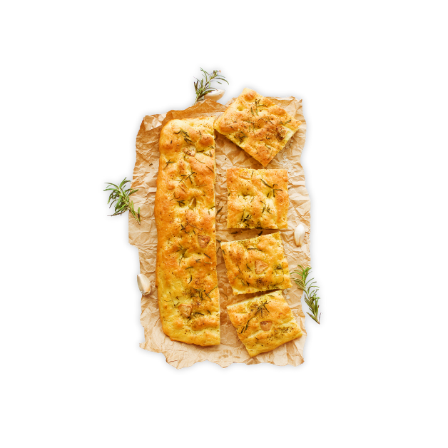 Large sourdough focaccia