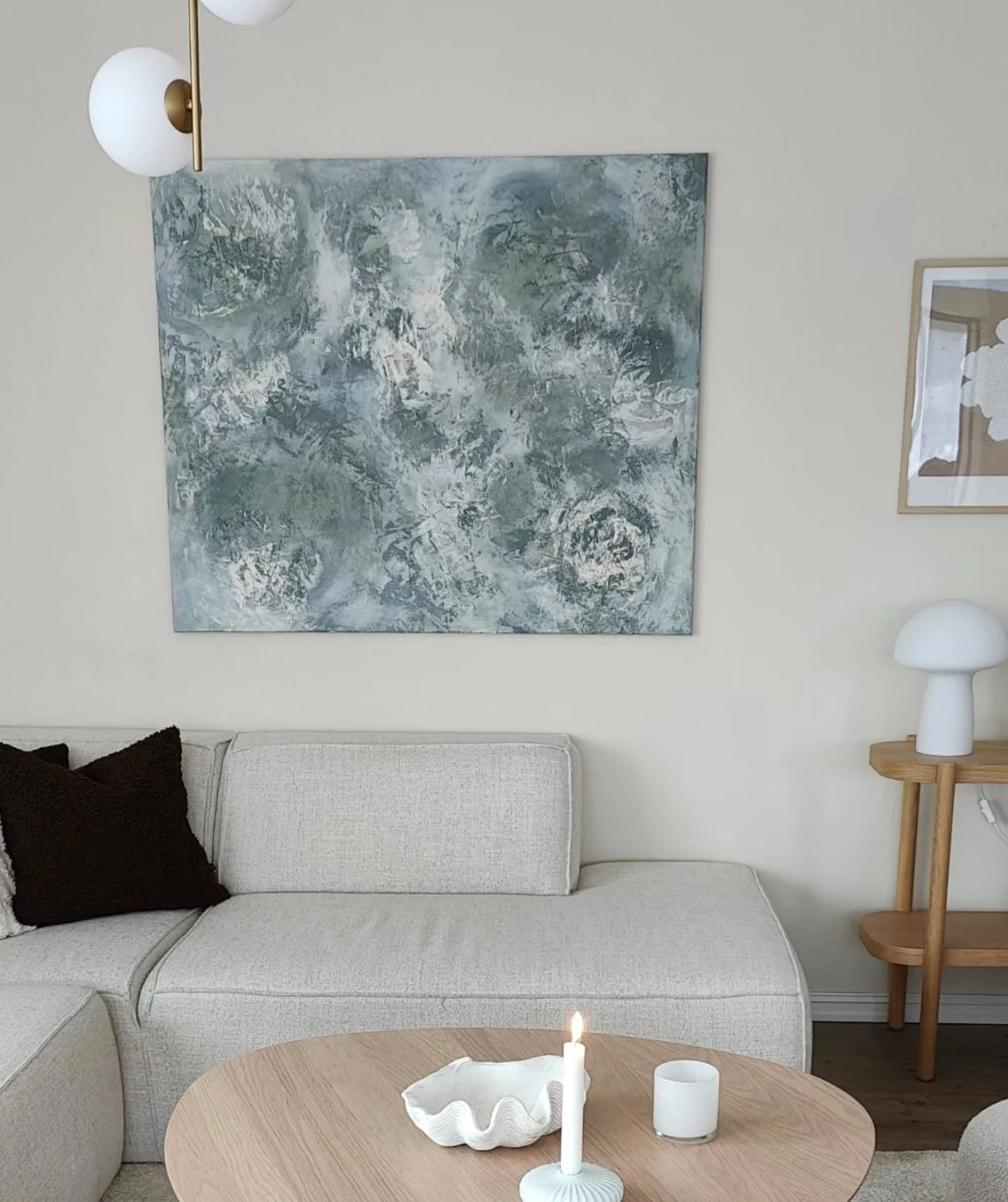 Kunden ønsket et maleri i grønn toner inspirert av et tidligere verk