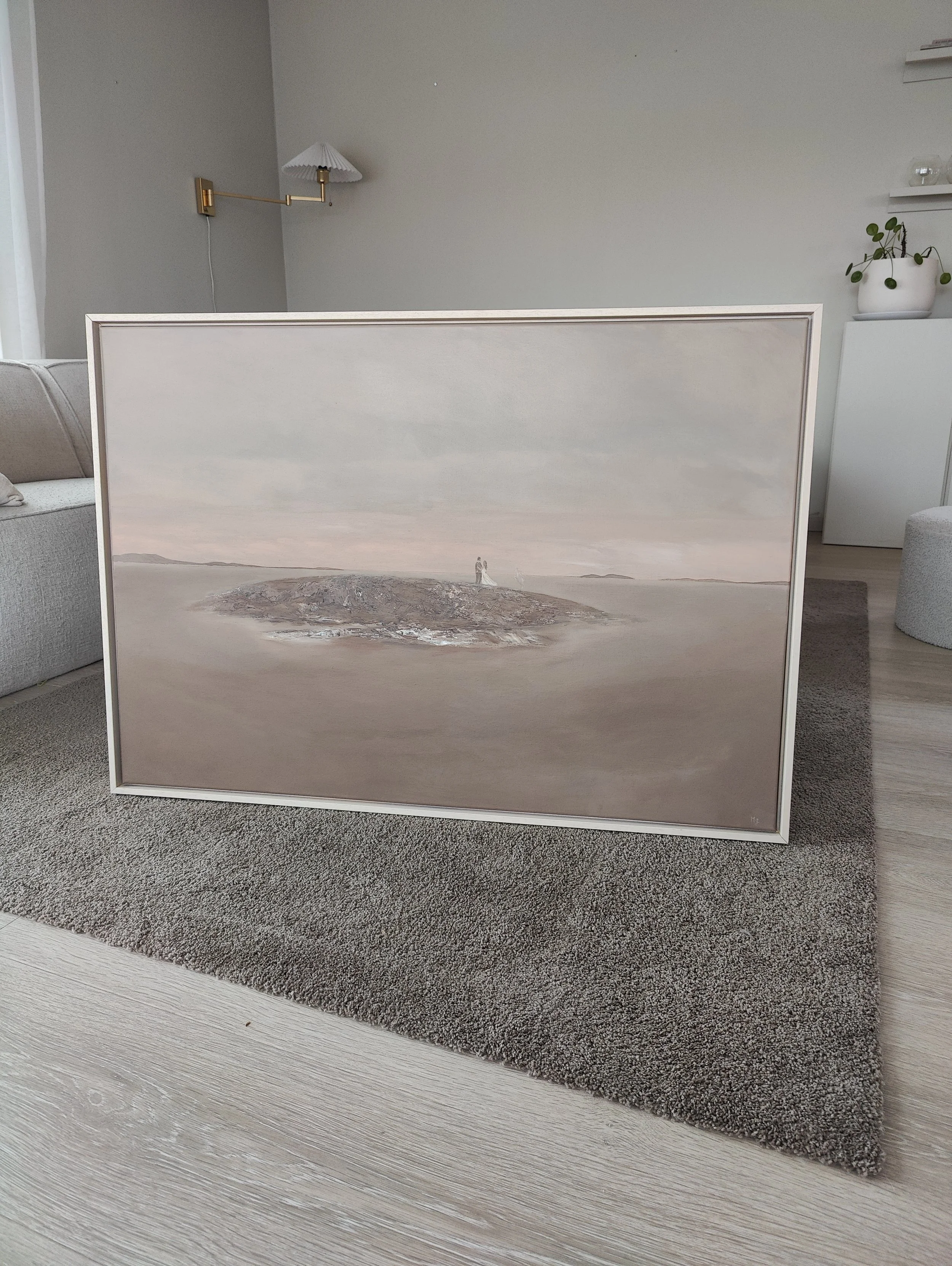 Breaking Dawn - En ny begynnelse.
Kunden ønsket et maleri inspirert av sitt eget bryllupsbilde og fargene i et tidligere verk