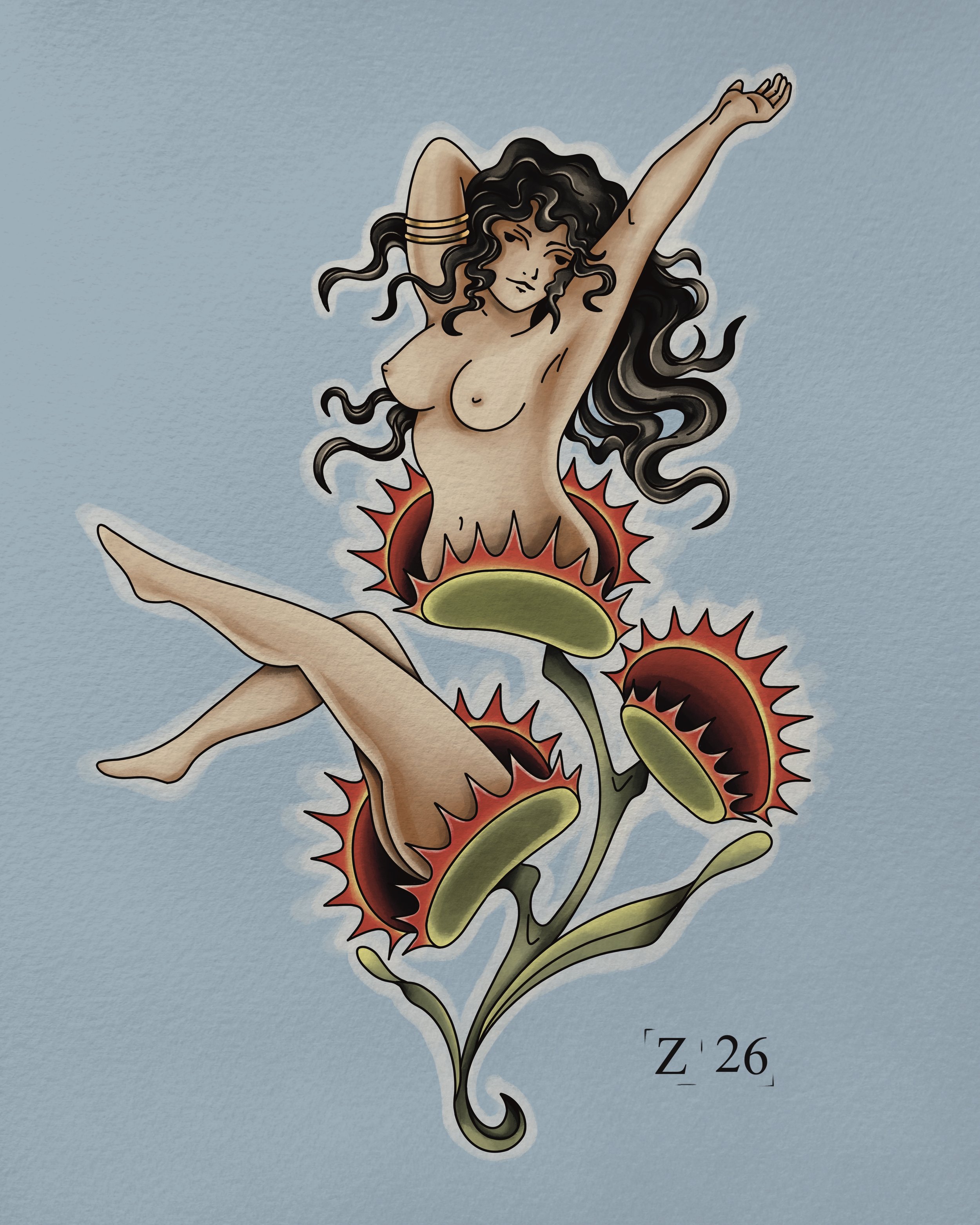 Venus Flytrap Print (Tattoo Series)