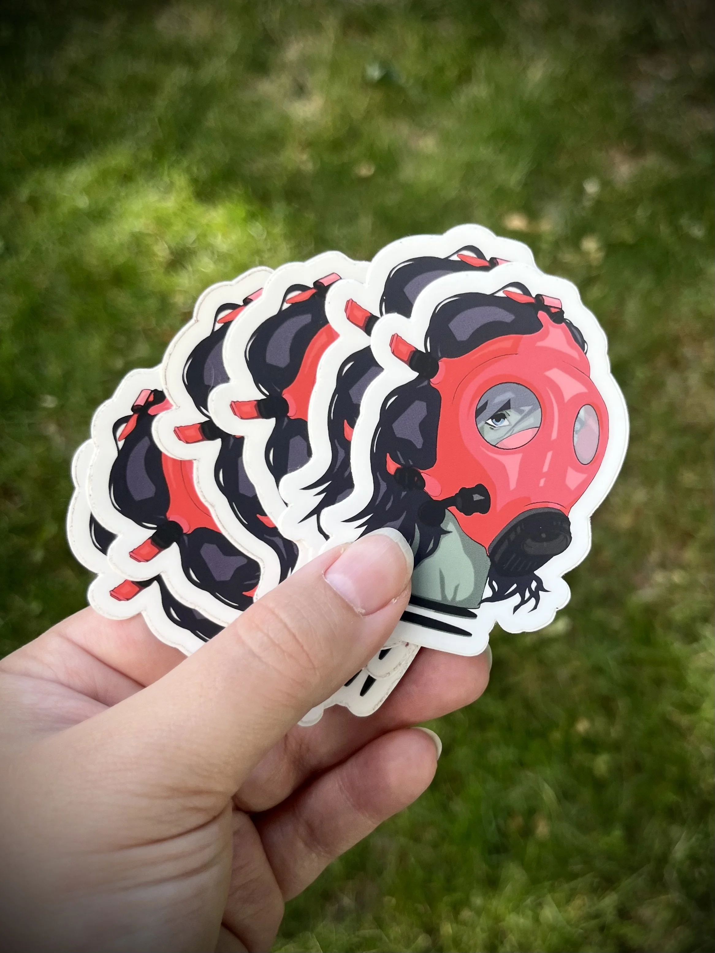 Gasmask Zombie Sticker