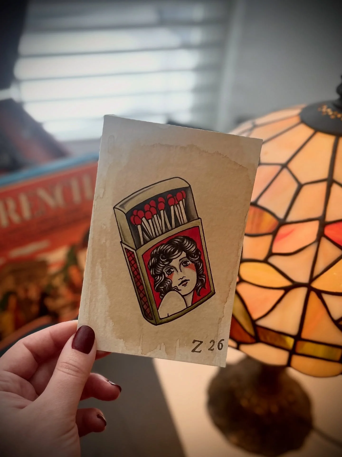 Matchbox
Postcard Painting

DM to book 🖤
Located @hiddenvibes_tattoo 
in Cambridge, MA

Thanks for lookin&rsquo;