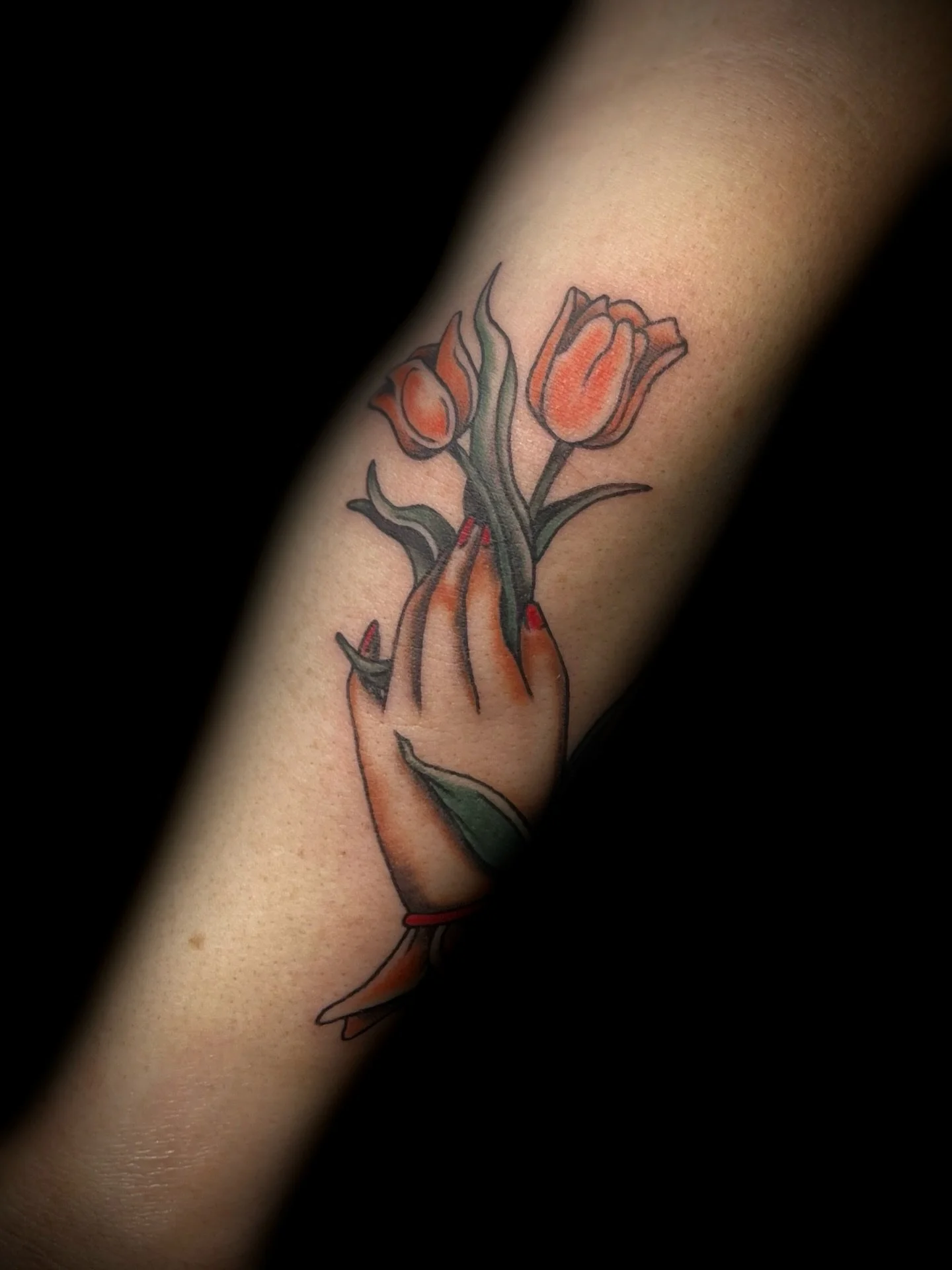 🌷 from my flash

Thanks again 🖤

Love doing traditional tattoos like this ❤️&zwj;🔥

Your idea or mine 🐸
Located in Cambridge, MA
at @hiddenvibes_tattoo 

Thanks for lookin&rsquo;