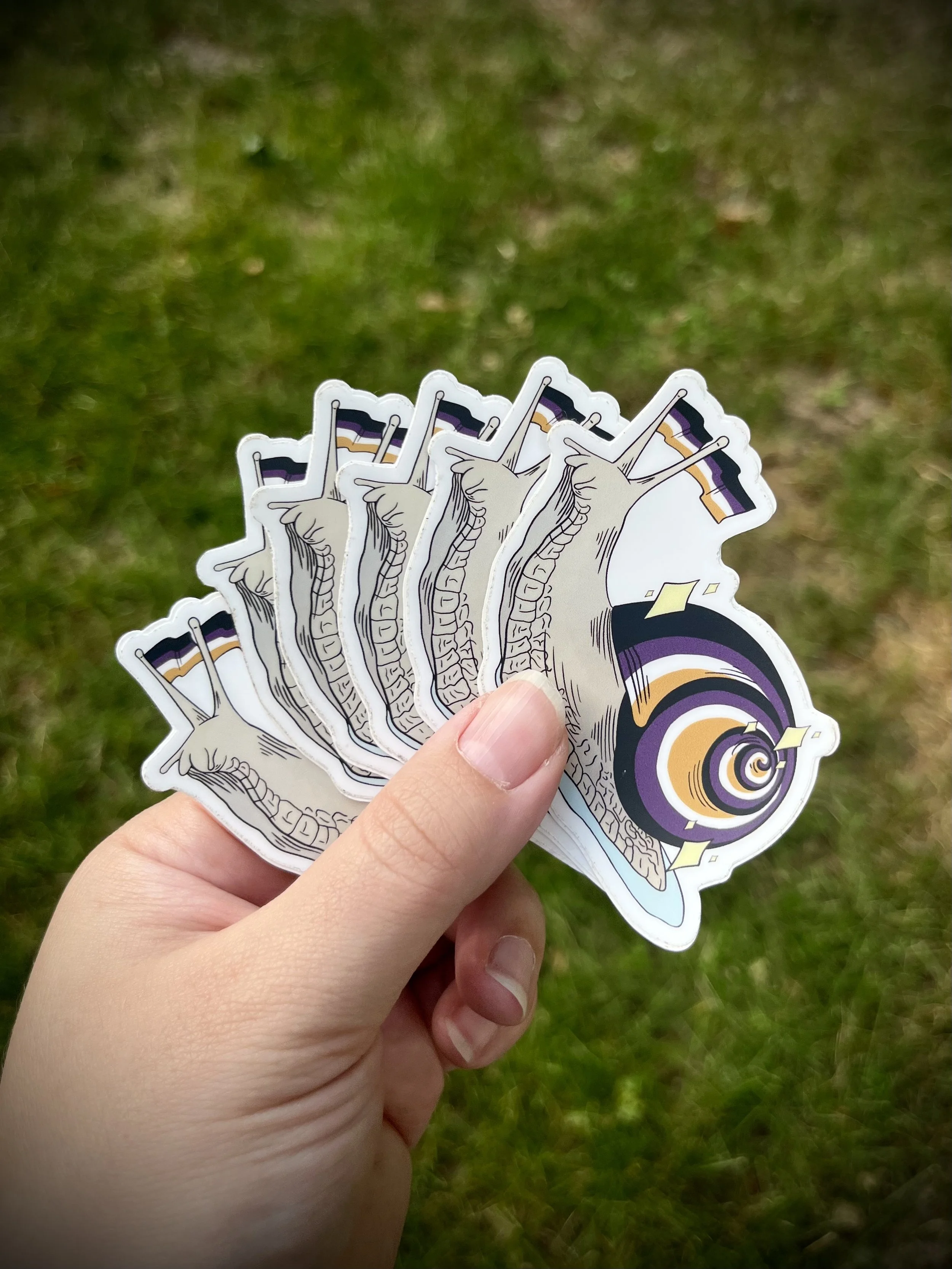 Non-Binary Pride Snail Sticker