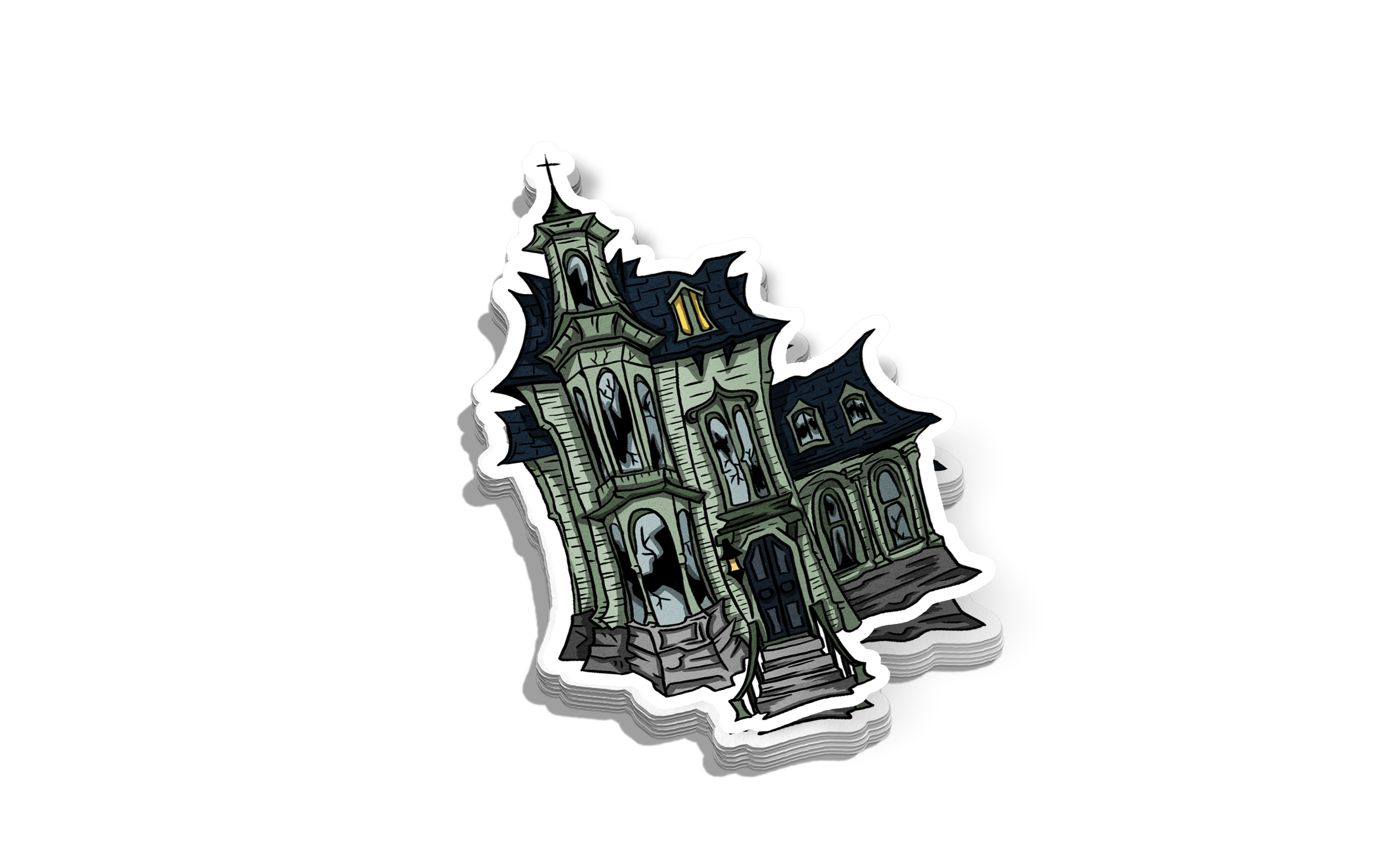 Haunted House Sticker