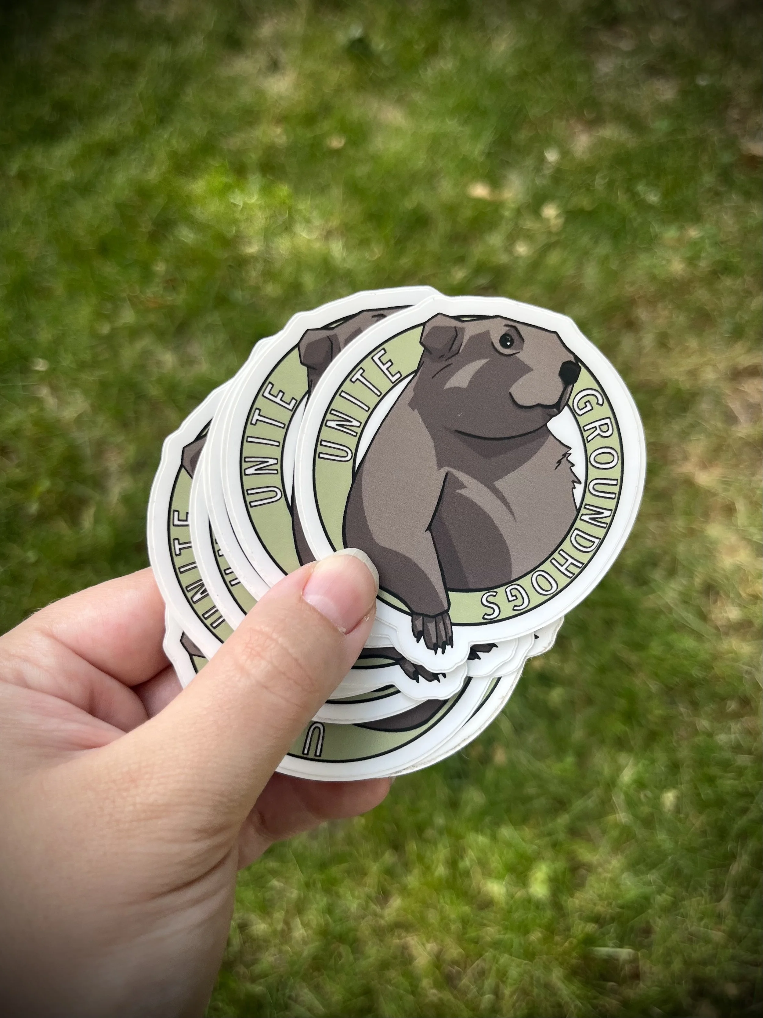 Groundhog Union Stickers