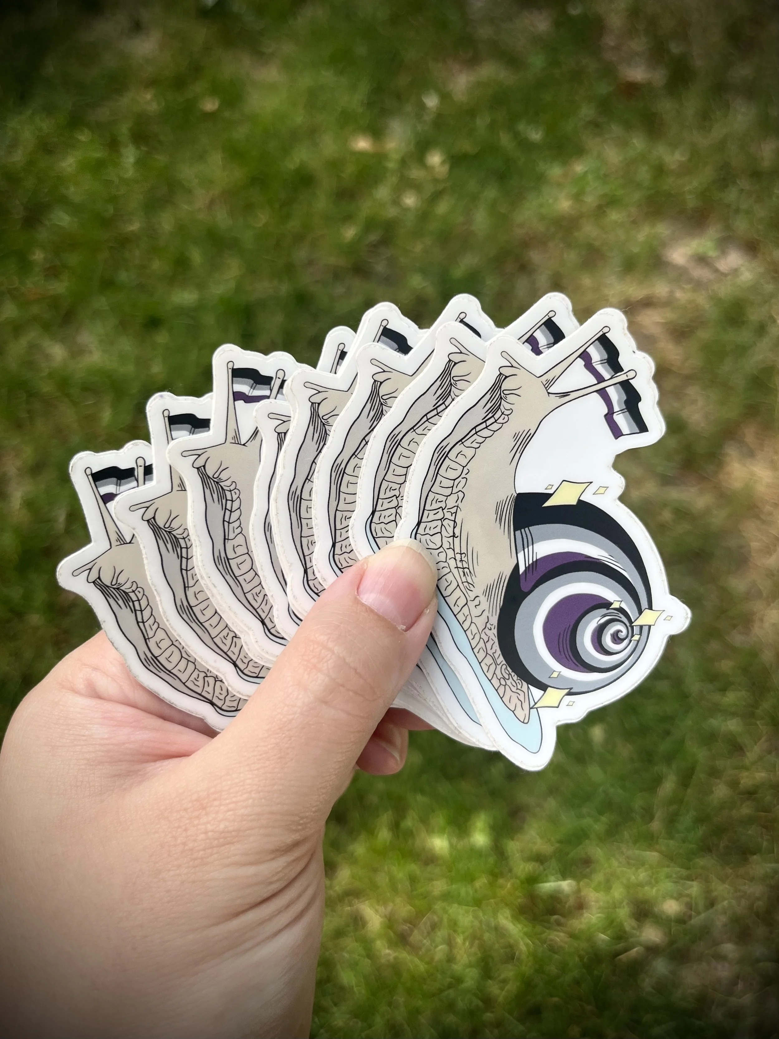 Ace Pride Snail Sticker