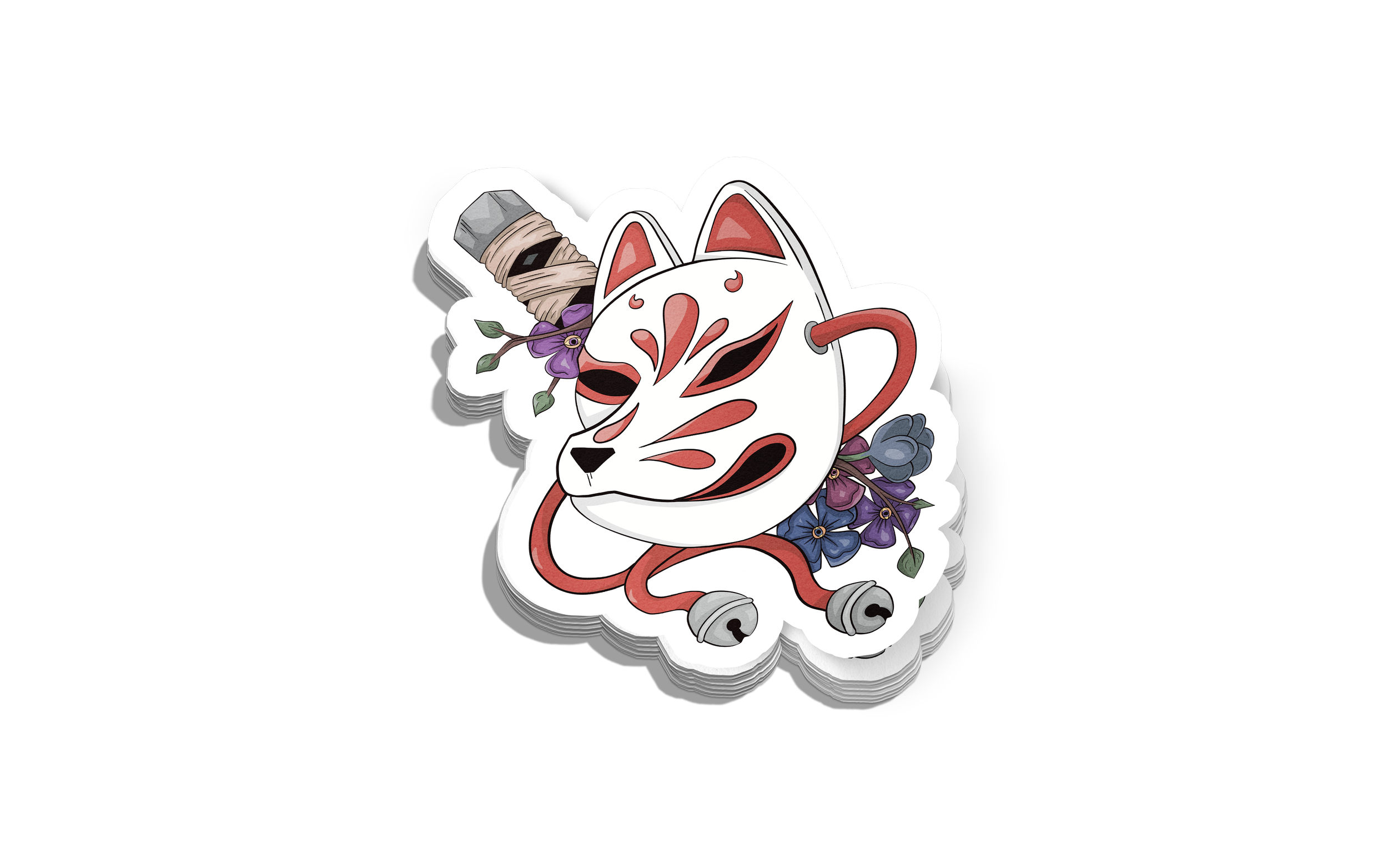 Kitsune Mask Sticker