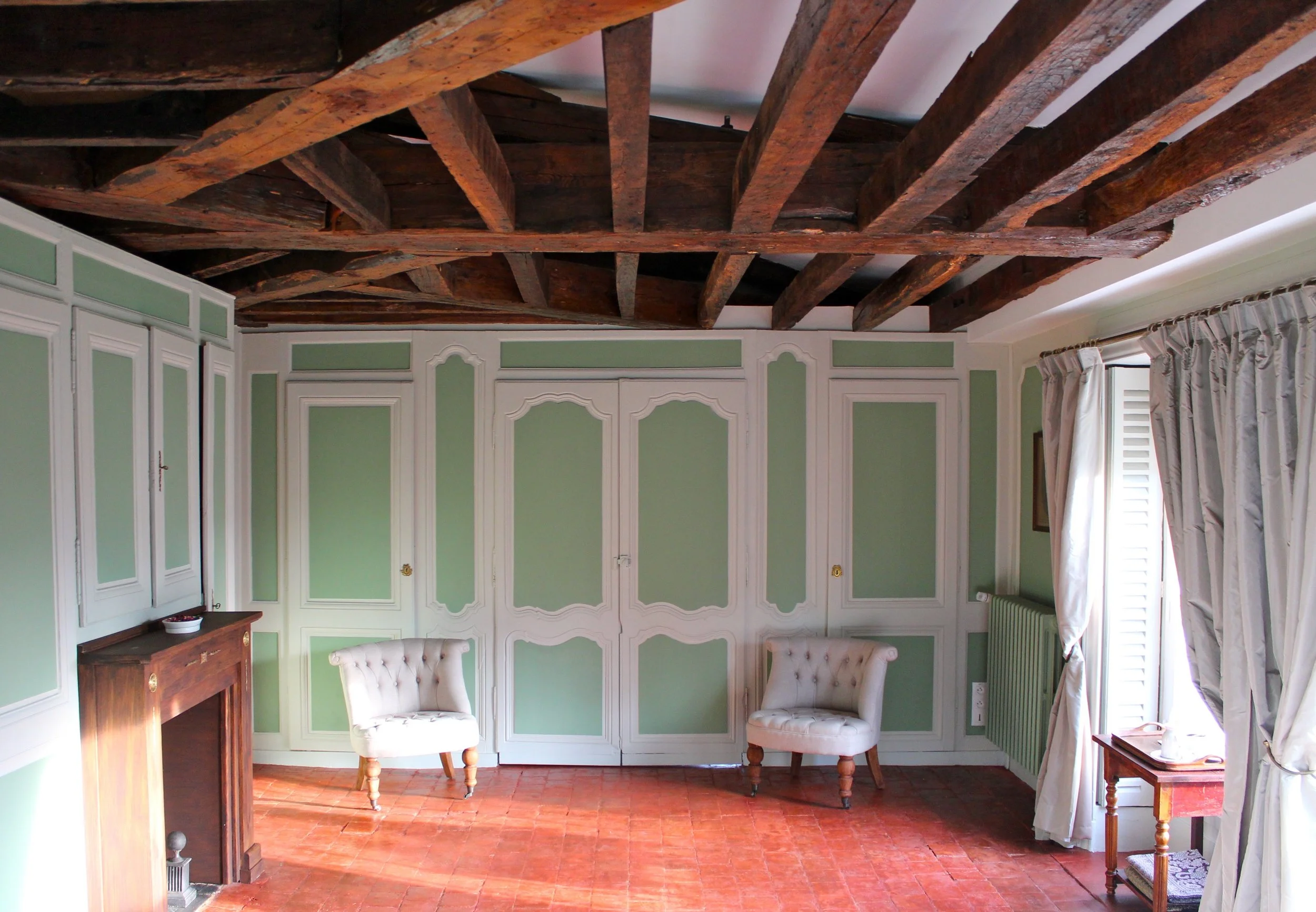 Chambre Cantecolombe - Aile Ouest - 1 lit double 180/200 + 1 lit simple 90/200