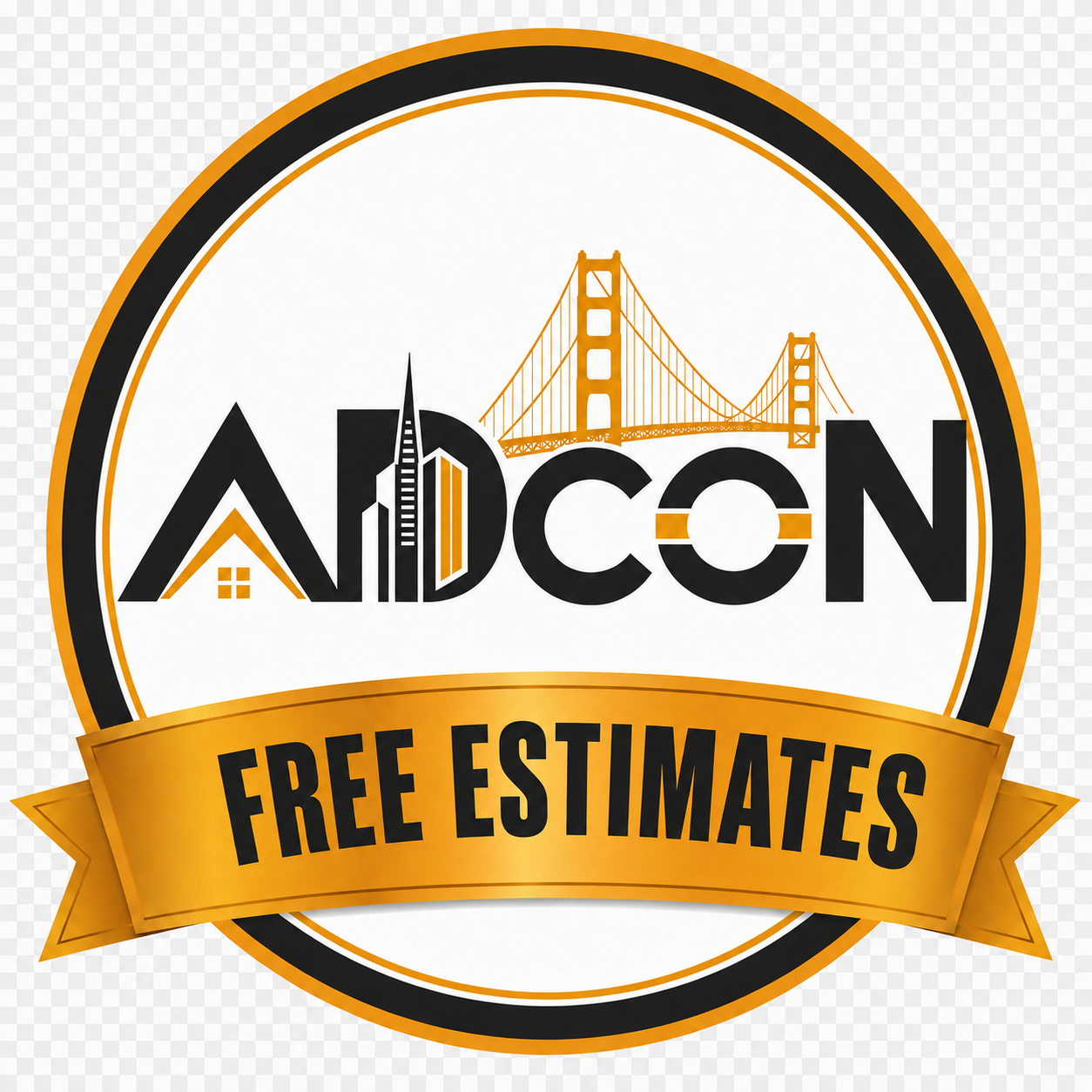 Logo for ADCON featuring "Free Estimates"