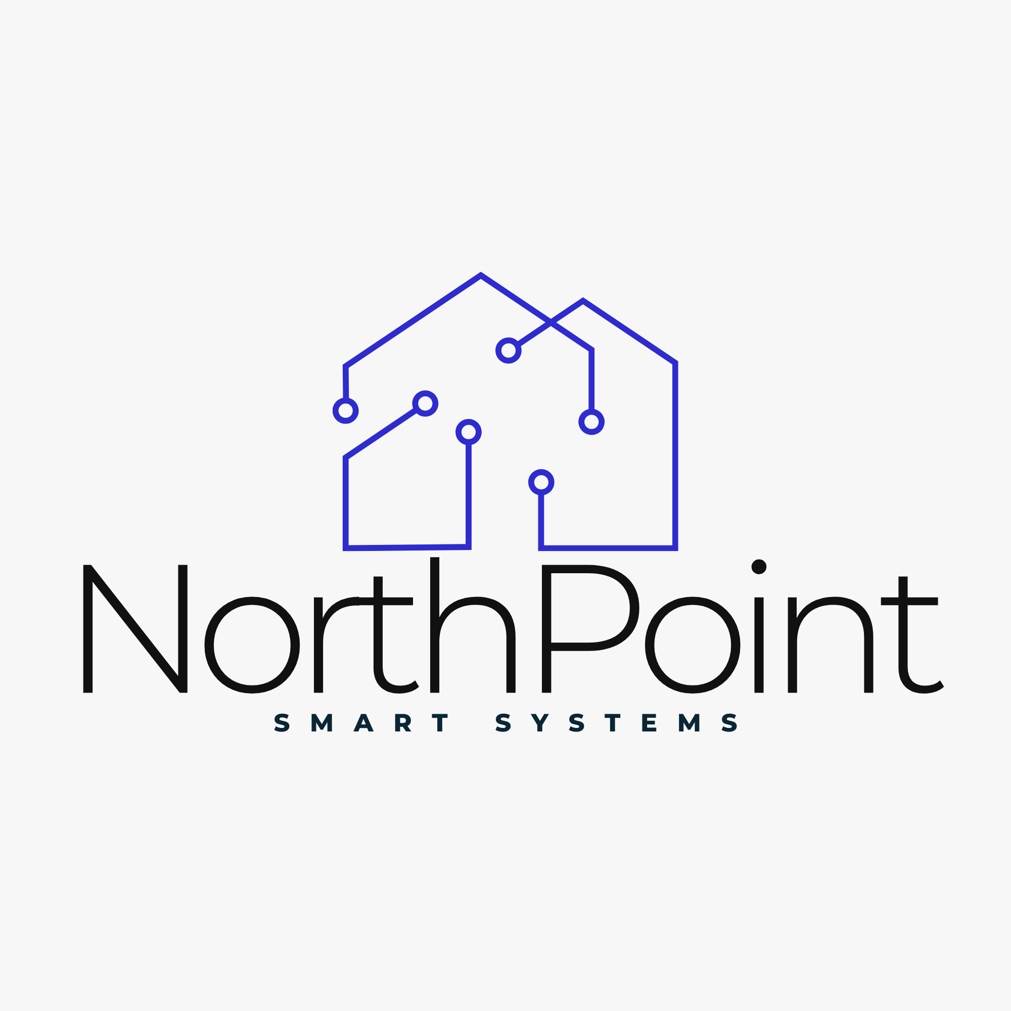 NorthPoint Smart Systems logo featuring a stylized house with circuit lines.